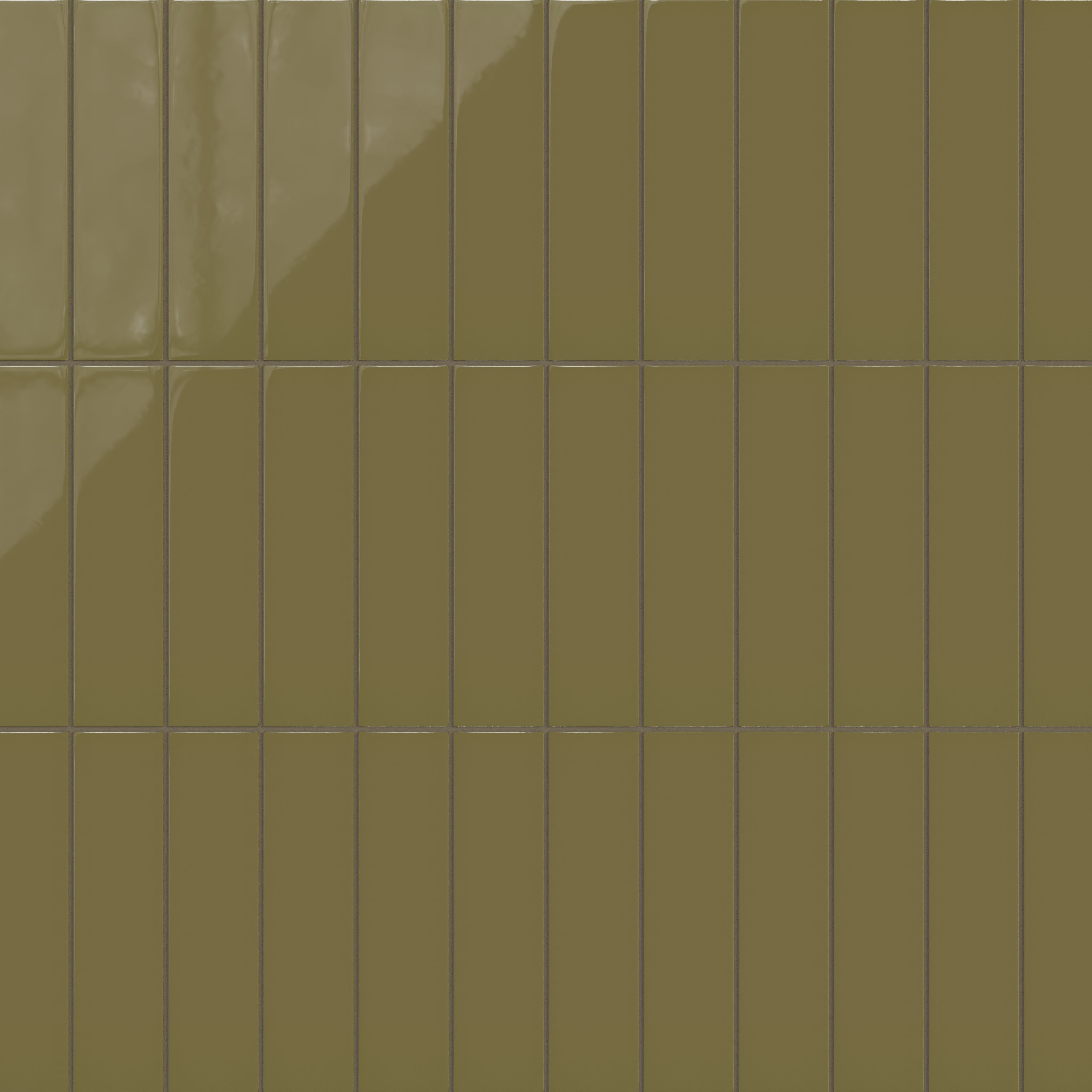 3x12 Natural Press Ceramic Tile in Sap Green Gloss