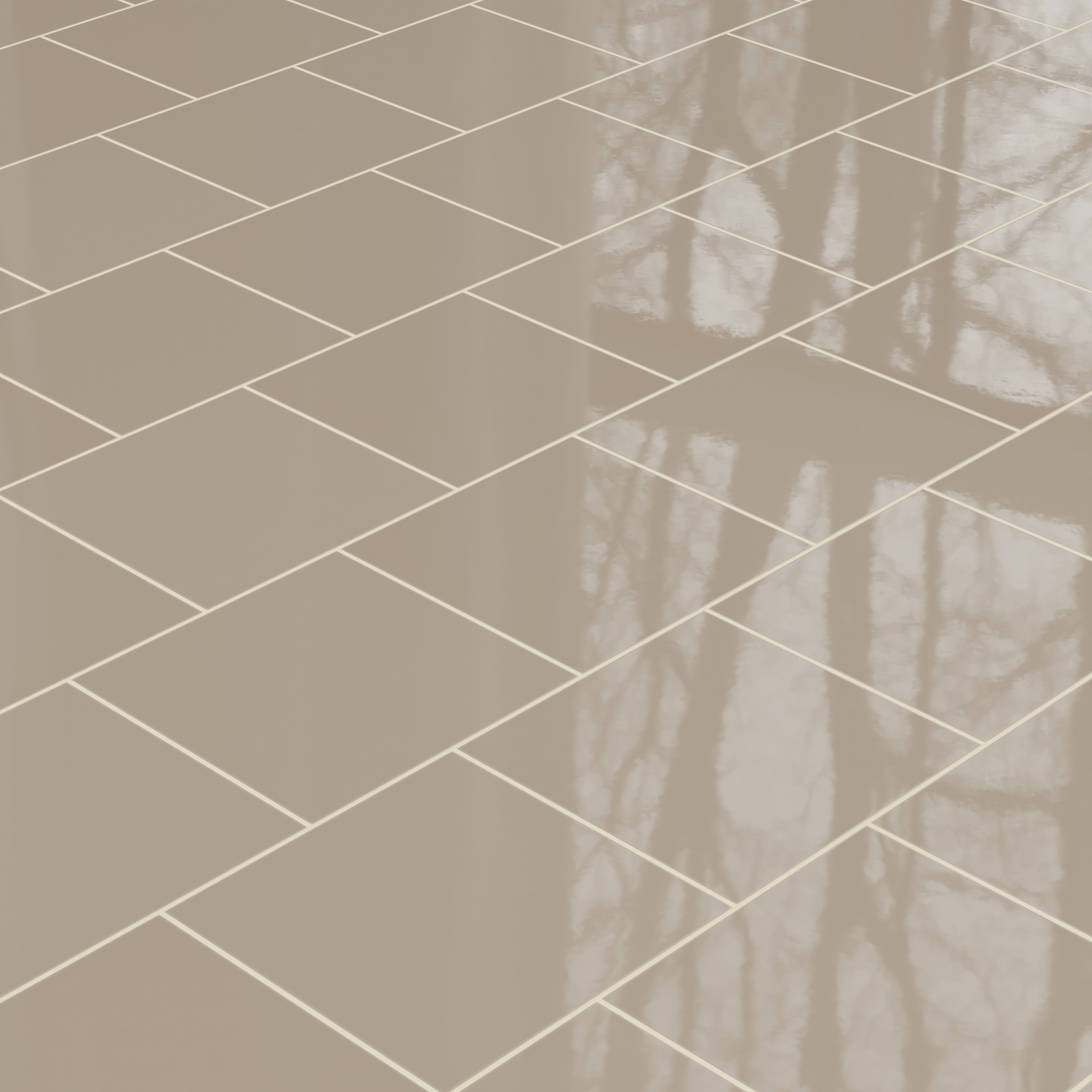 12x12 Natural Press Ceramic Tile in Sawtooth Gloss