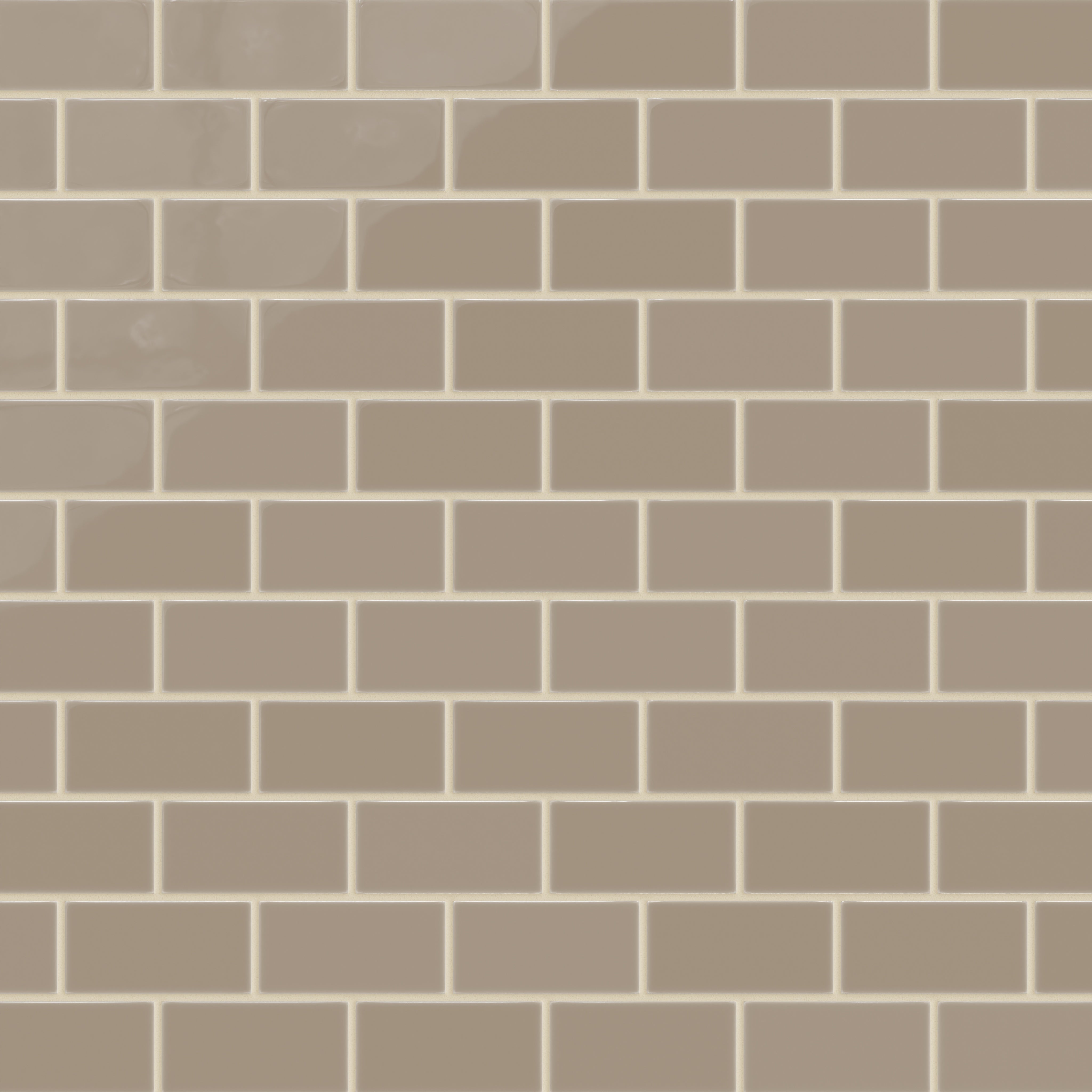 2x4 Half Offset Sheeted Natural Press Ceramic Mosaic Tile in Sawtooth Gloss