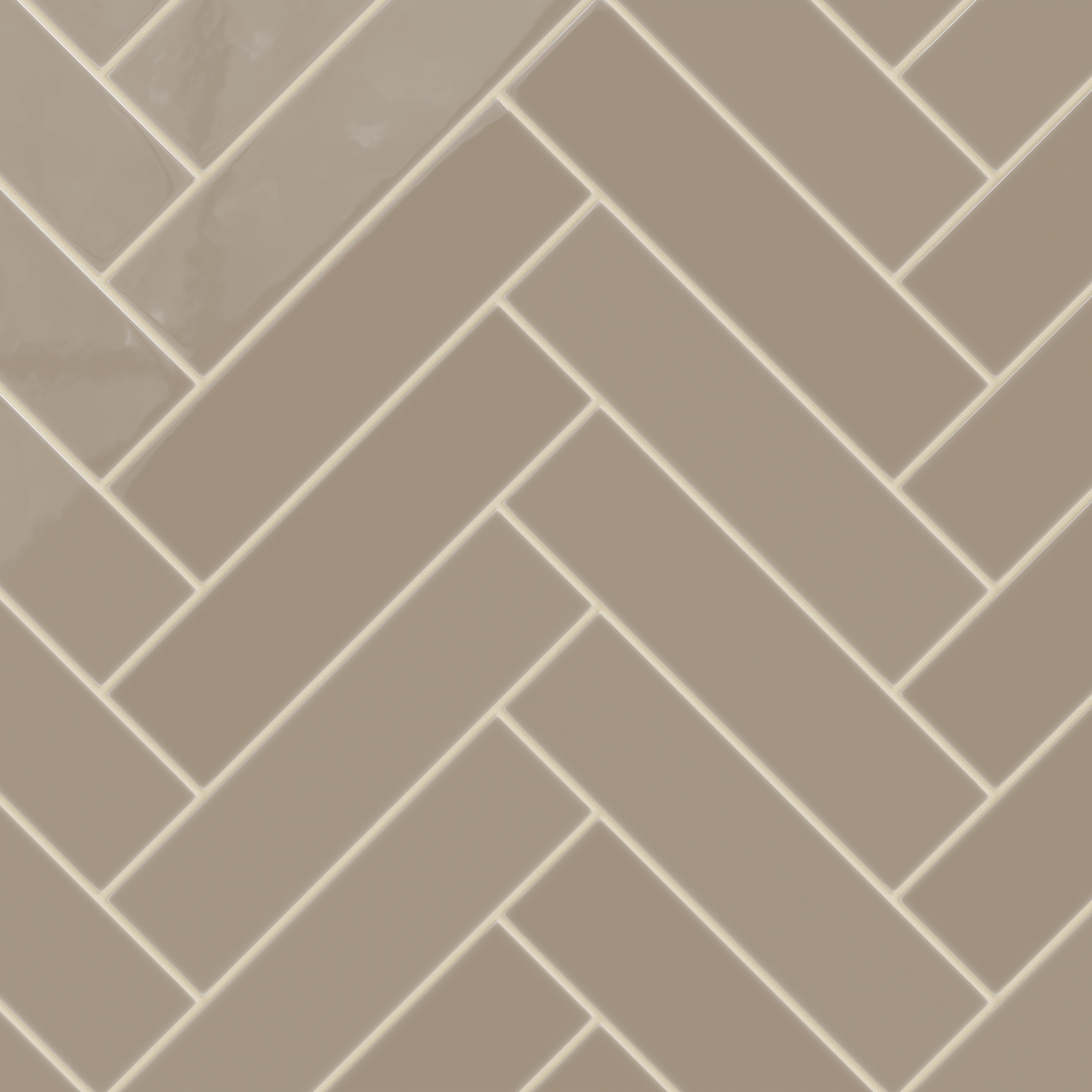 3x12 Natural Press Ceramic Tile in Sawtooth Gloss