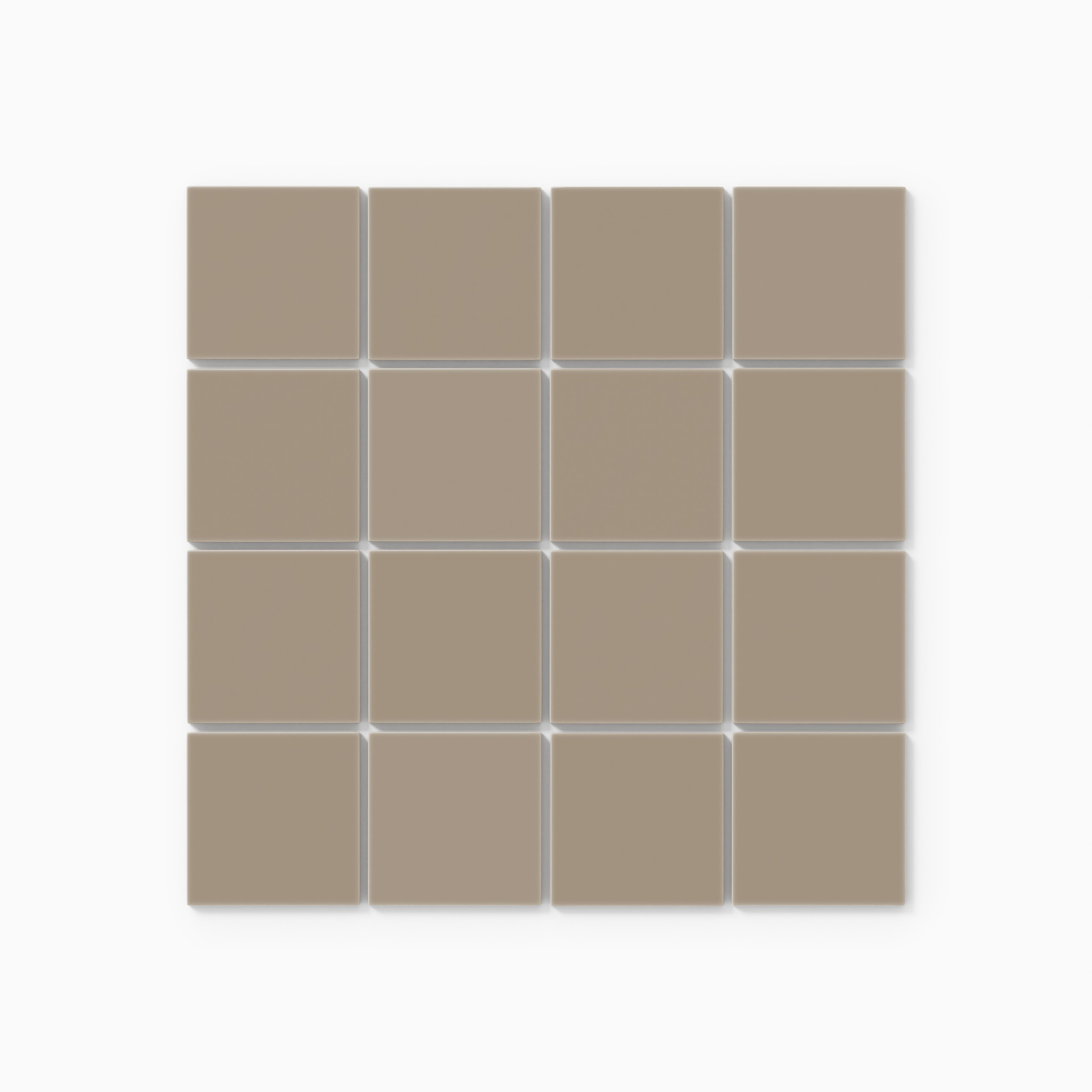 3x3 Straight Set Sheeted Natural Press Ceramic Mosaic Tile in Sawtooth Gloss