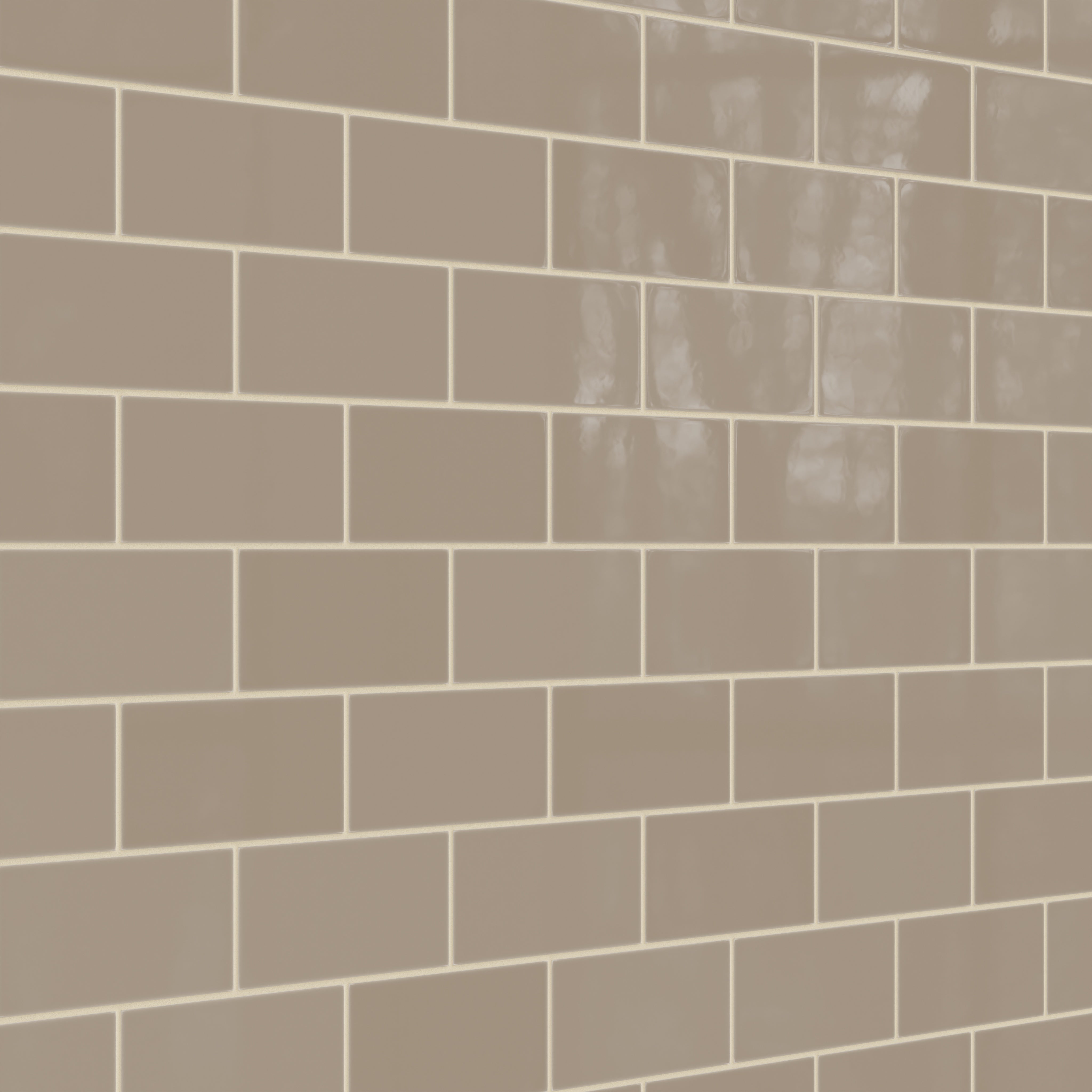 4x8 Natural Press Ceramic Tile in Sawtooth Gloss