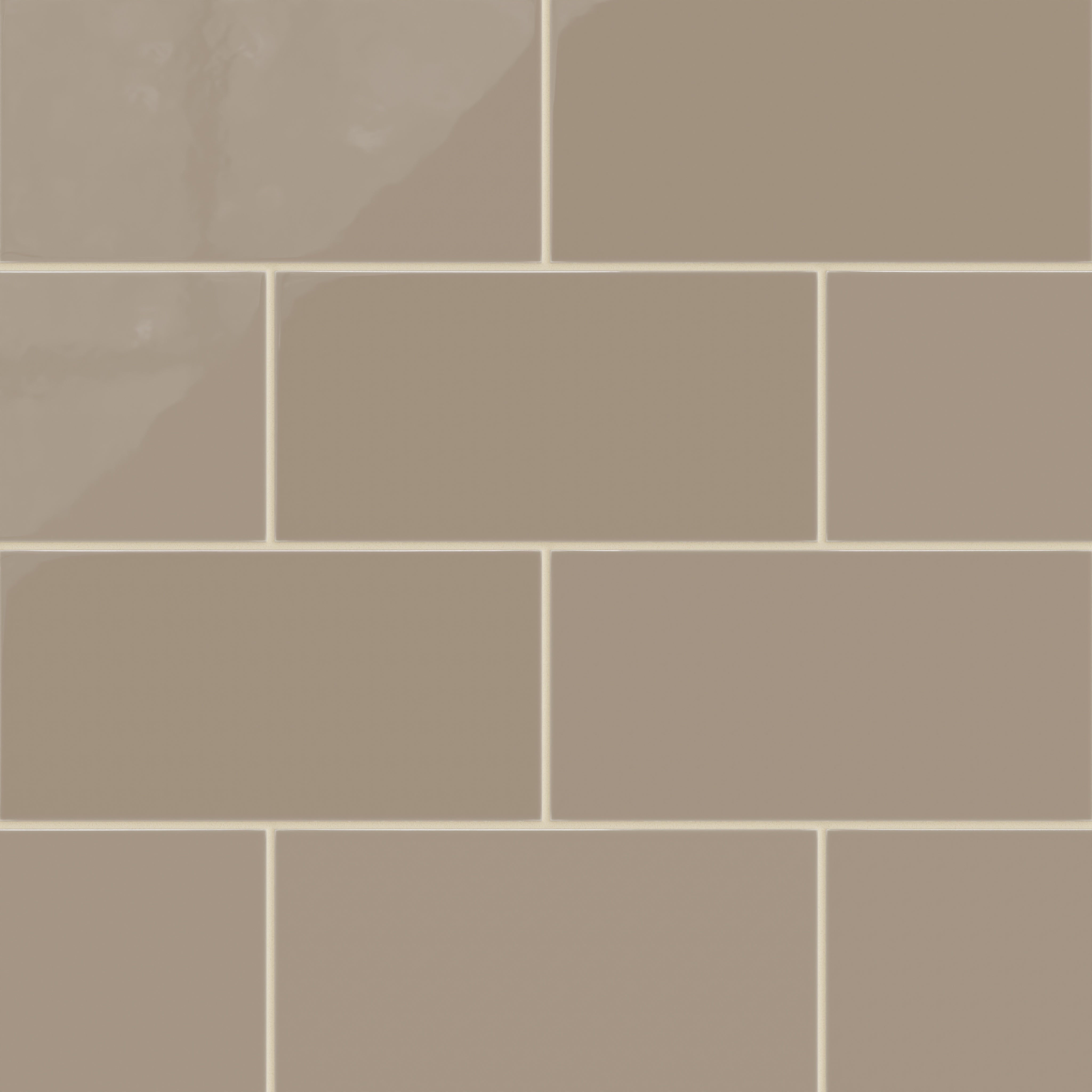 6x12 Natural Press Ceramic Tile in Sawtooth Gloss