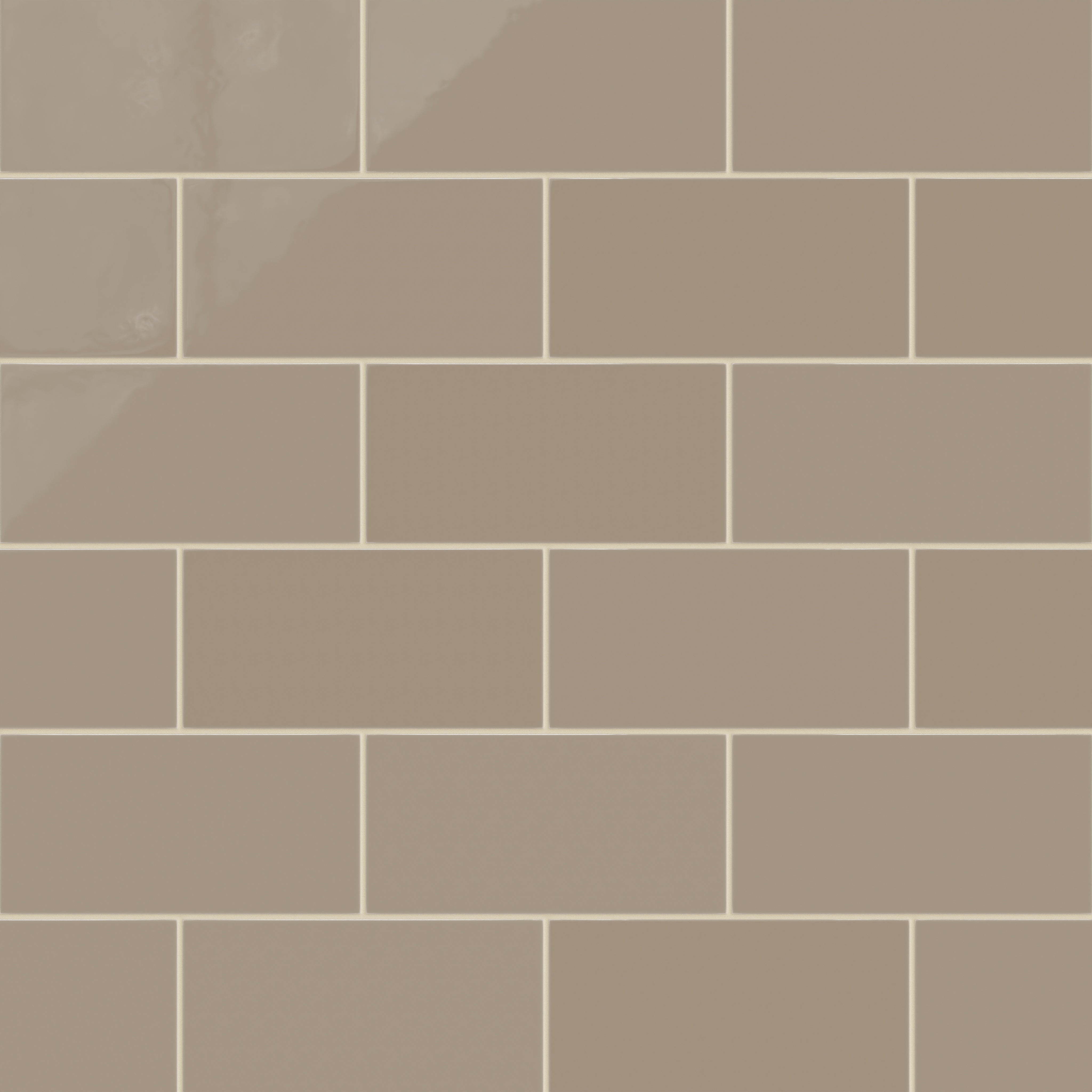 6x12 Natural Press Ceramic Tile in Sawtooth Gloss