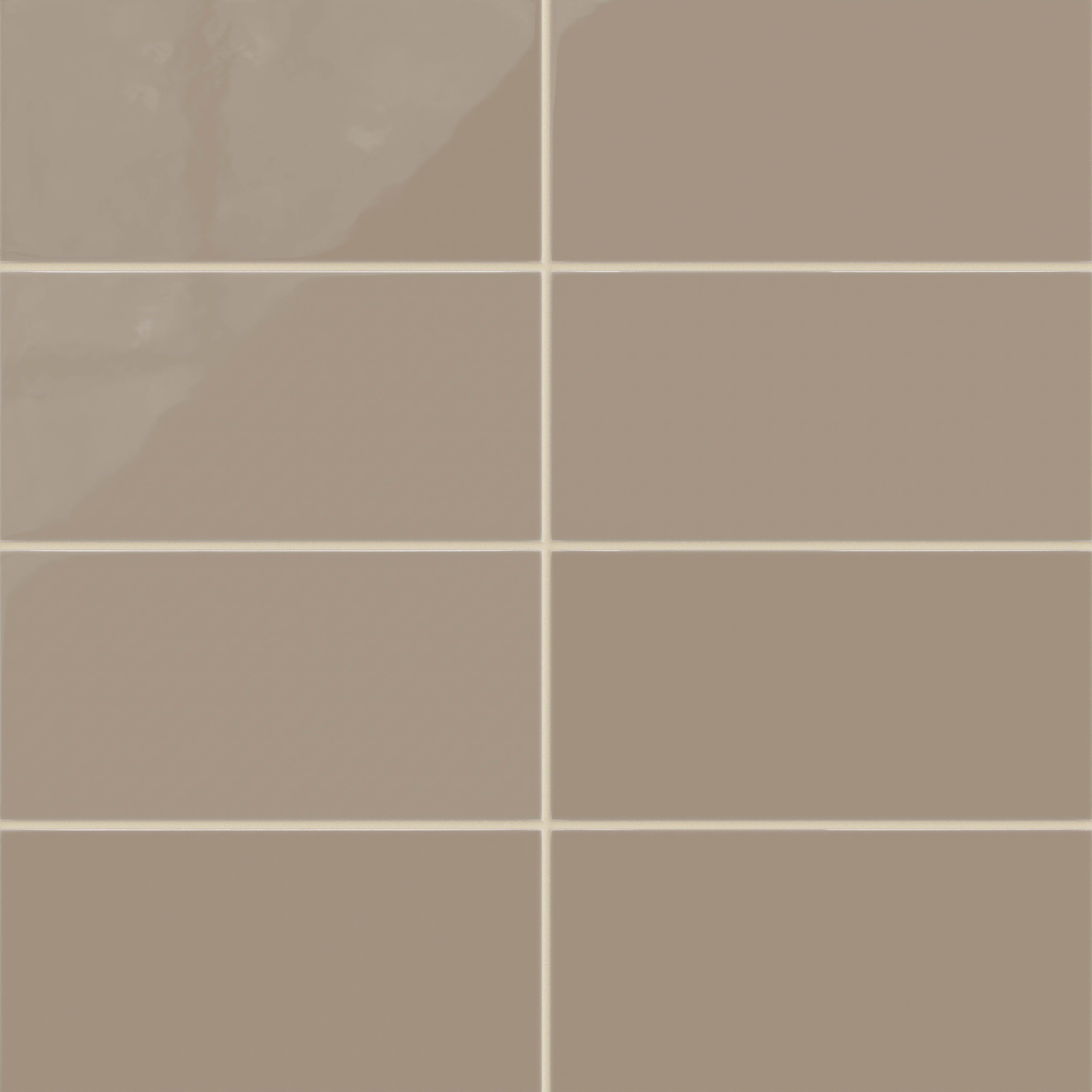 6x12 Natural Press Ceramic Tile in Sawtooth Gloss
