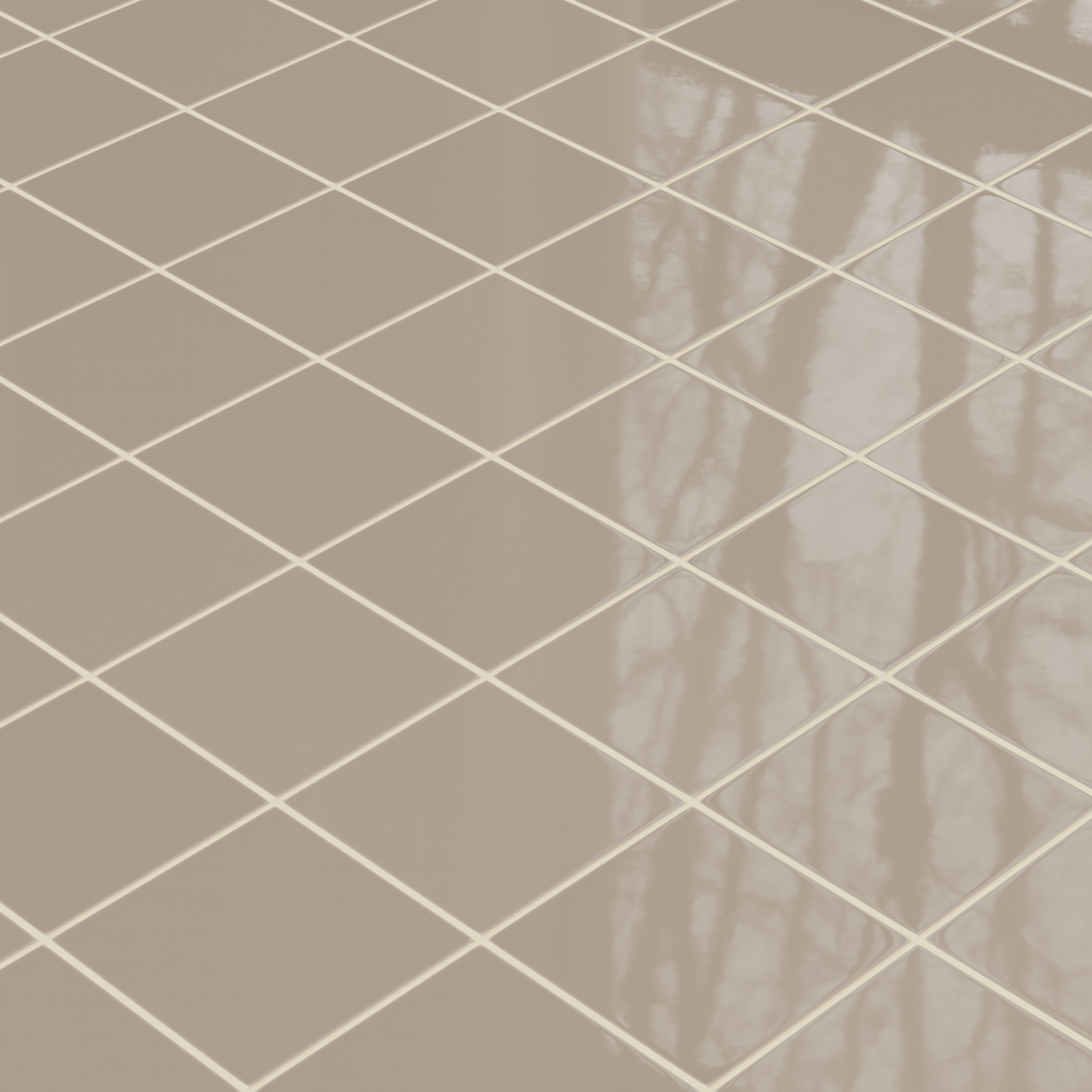 6x6 Natural Press Ceramic Tile in Sawtooth Gloss