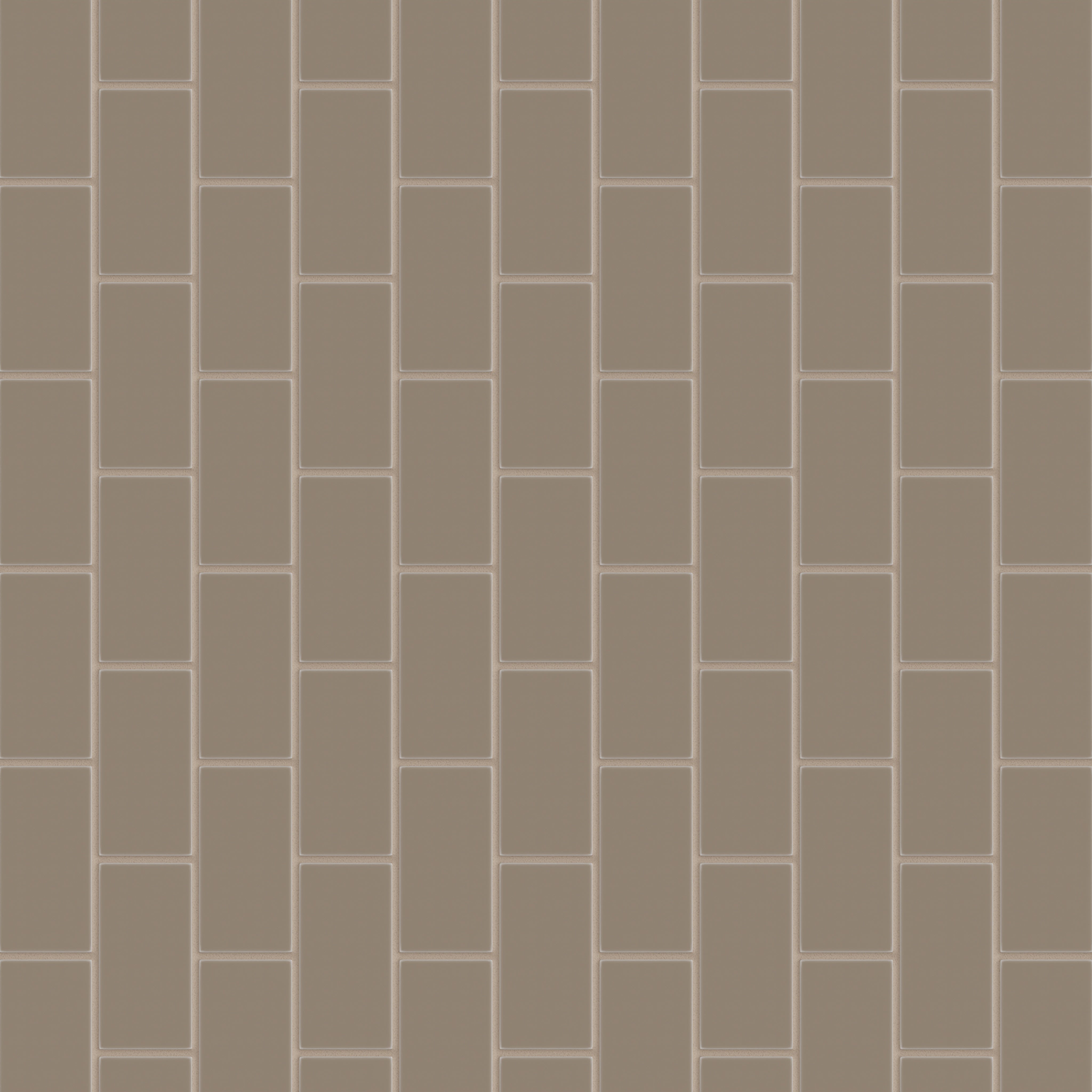 2x4 Half Offset Sheeted Natural Press Ceramic Mosaic Tile in Sawtooth Matte