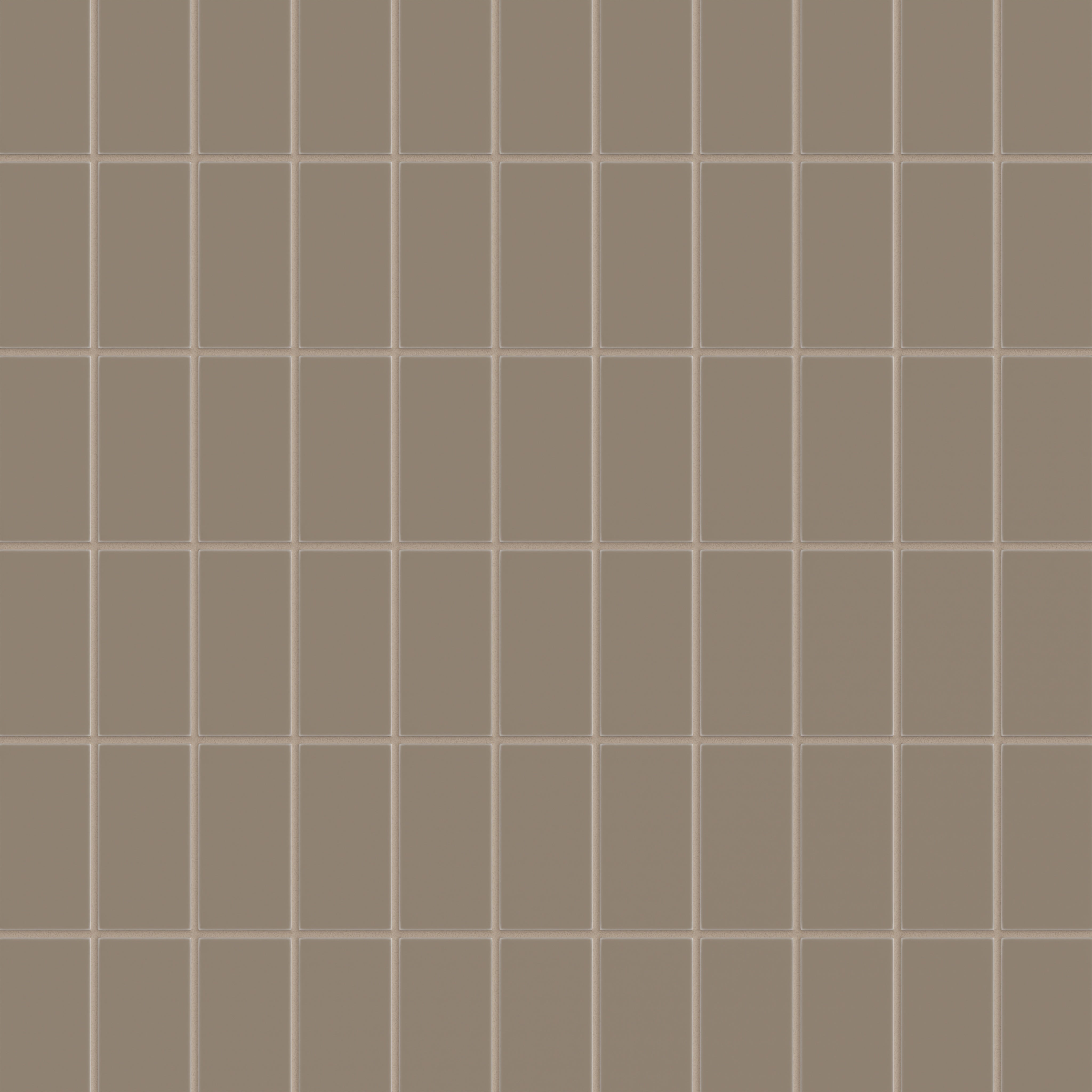 2x4 Straight Set Sheeted Natural Press Ceramic Mosaic Tile in Sawtooth Matte