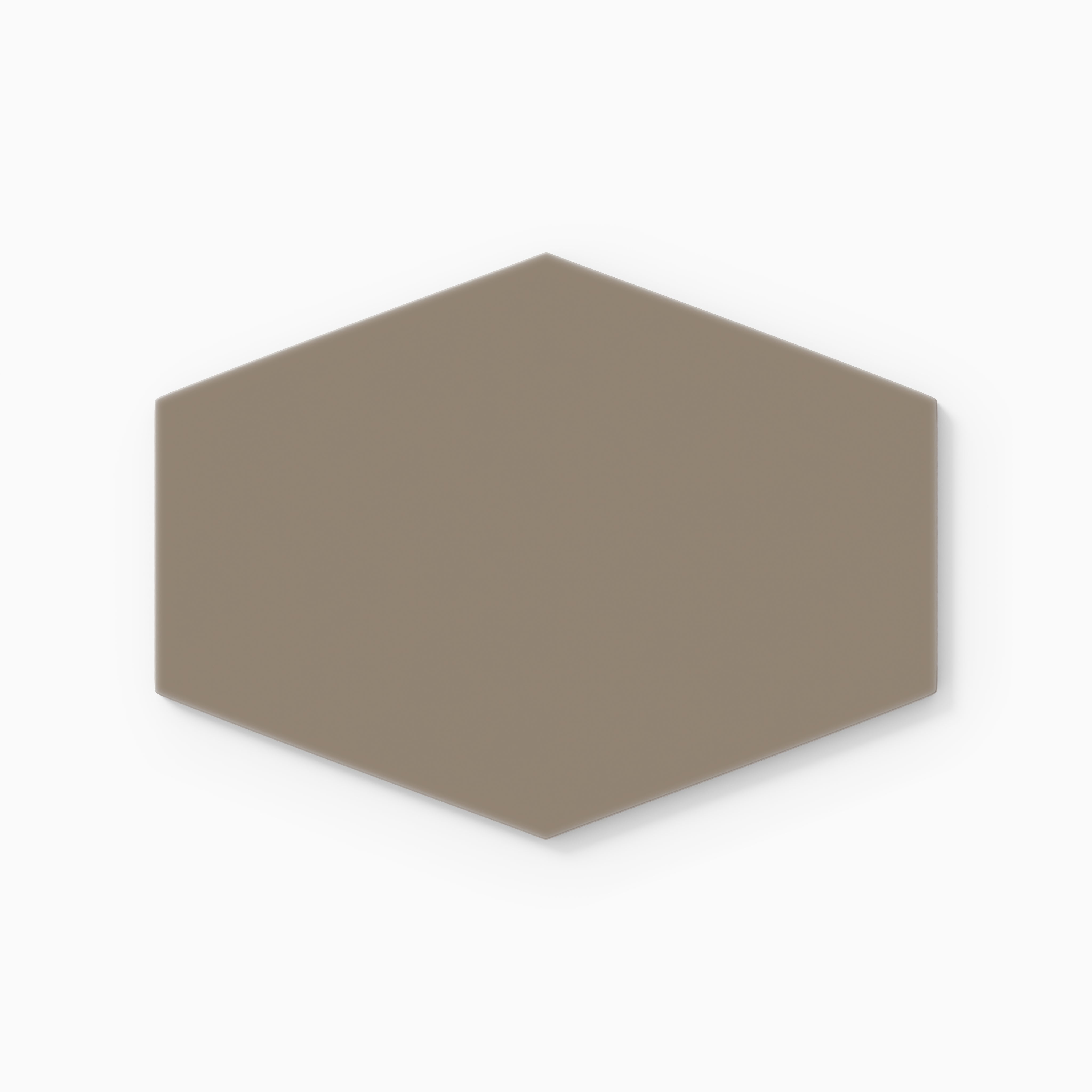 Elongated Hexagon Natural Press Ceramic Tile in Sawtooth Matte