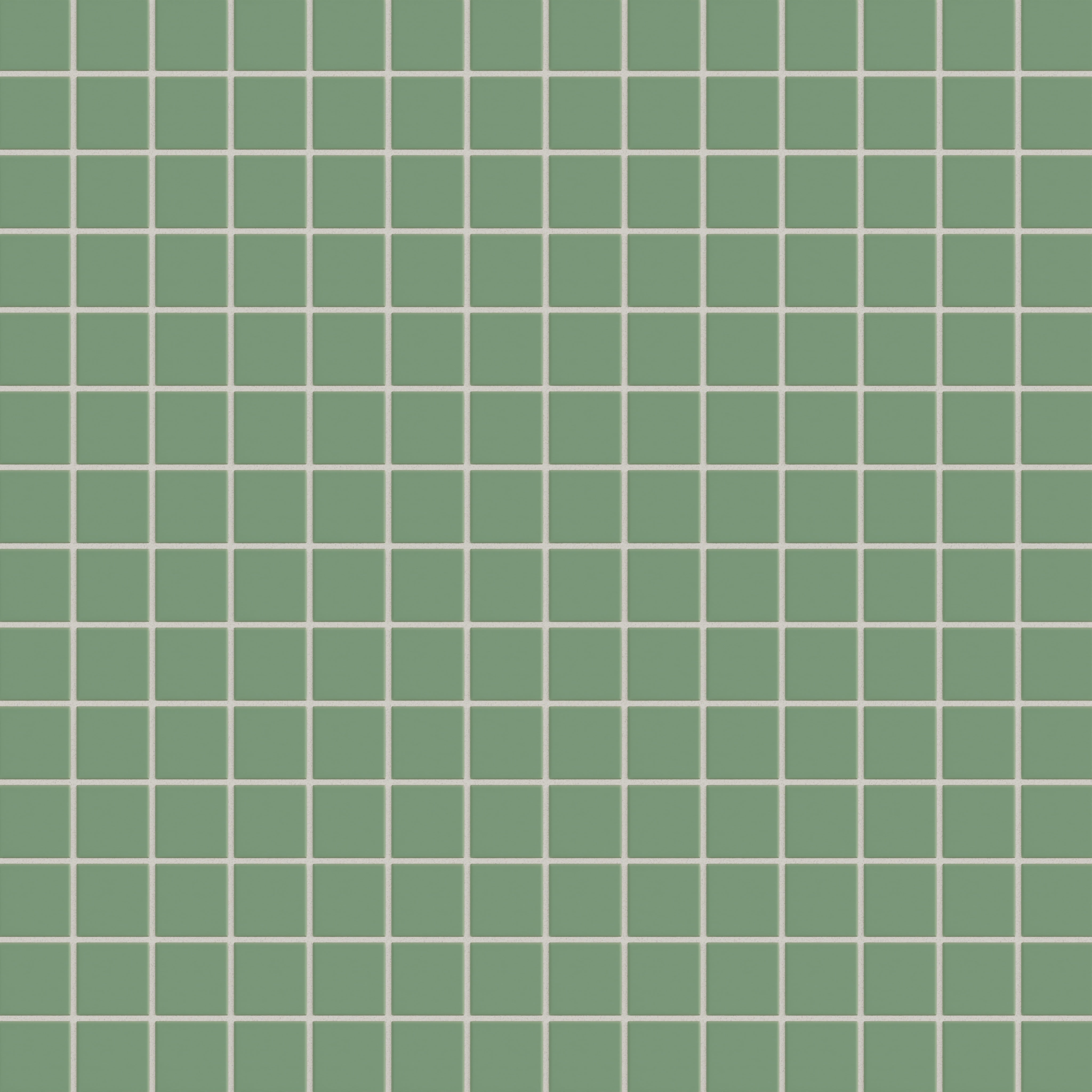 2x2 Straight Set Sheeted Original Ceramic Mosaic Tile in Sea Green Matte
