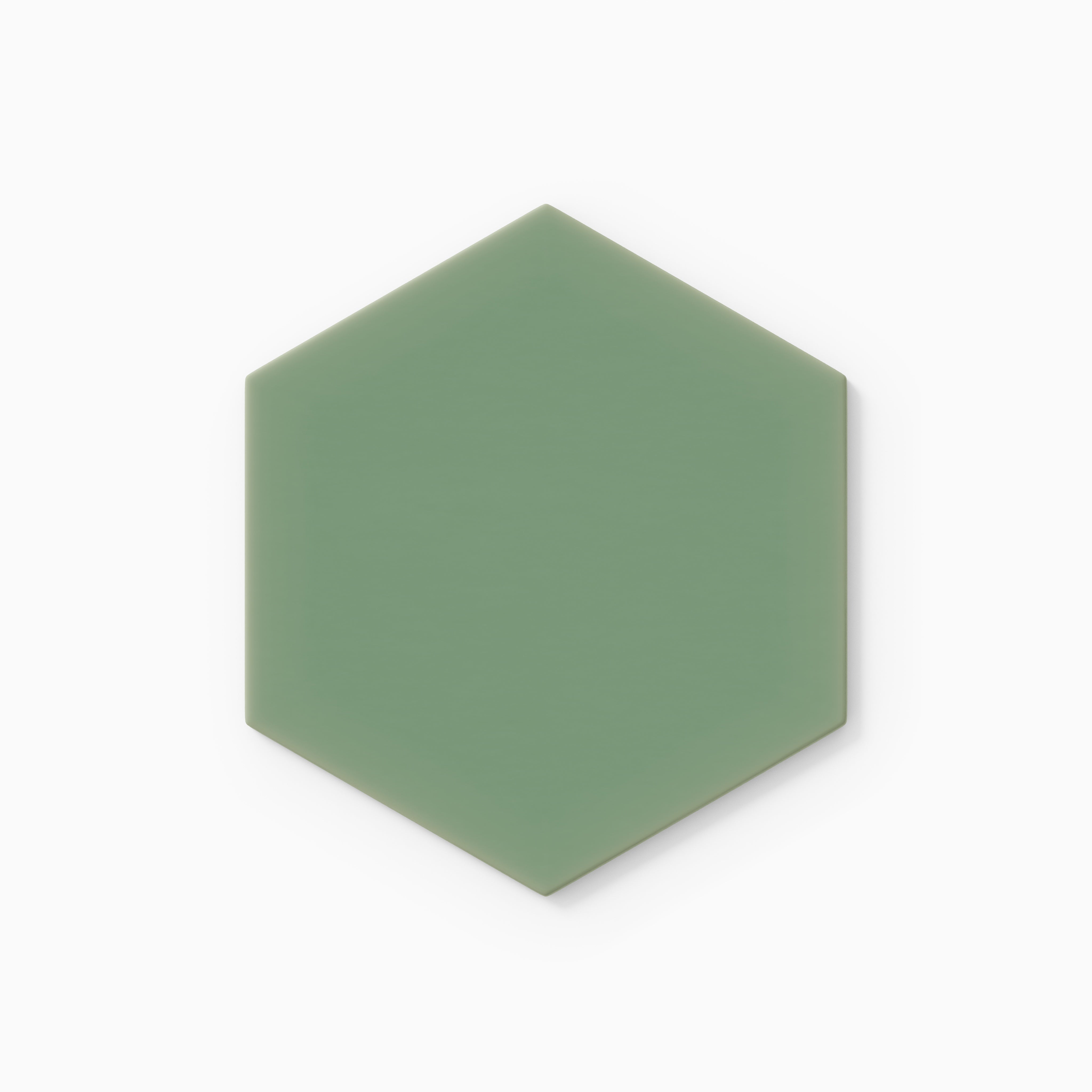6" Hexagon Original Ceramic Tile in Sea Green Matte