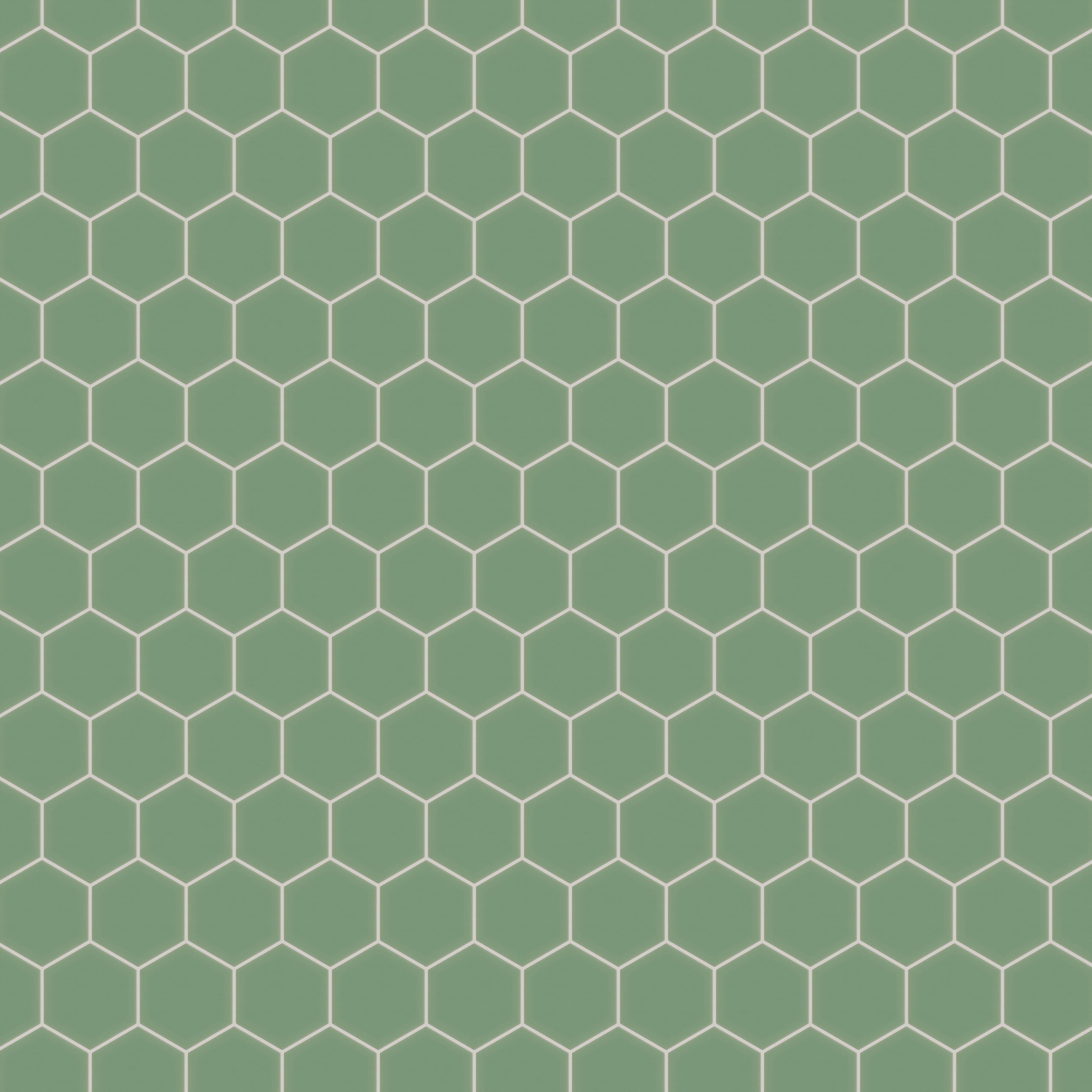 6" Hexagon Original Ceramic Tile in Sea Green Matte
