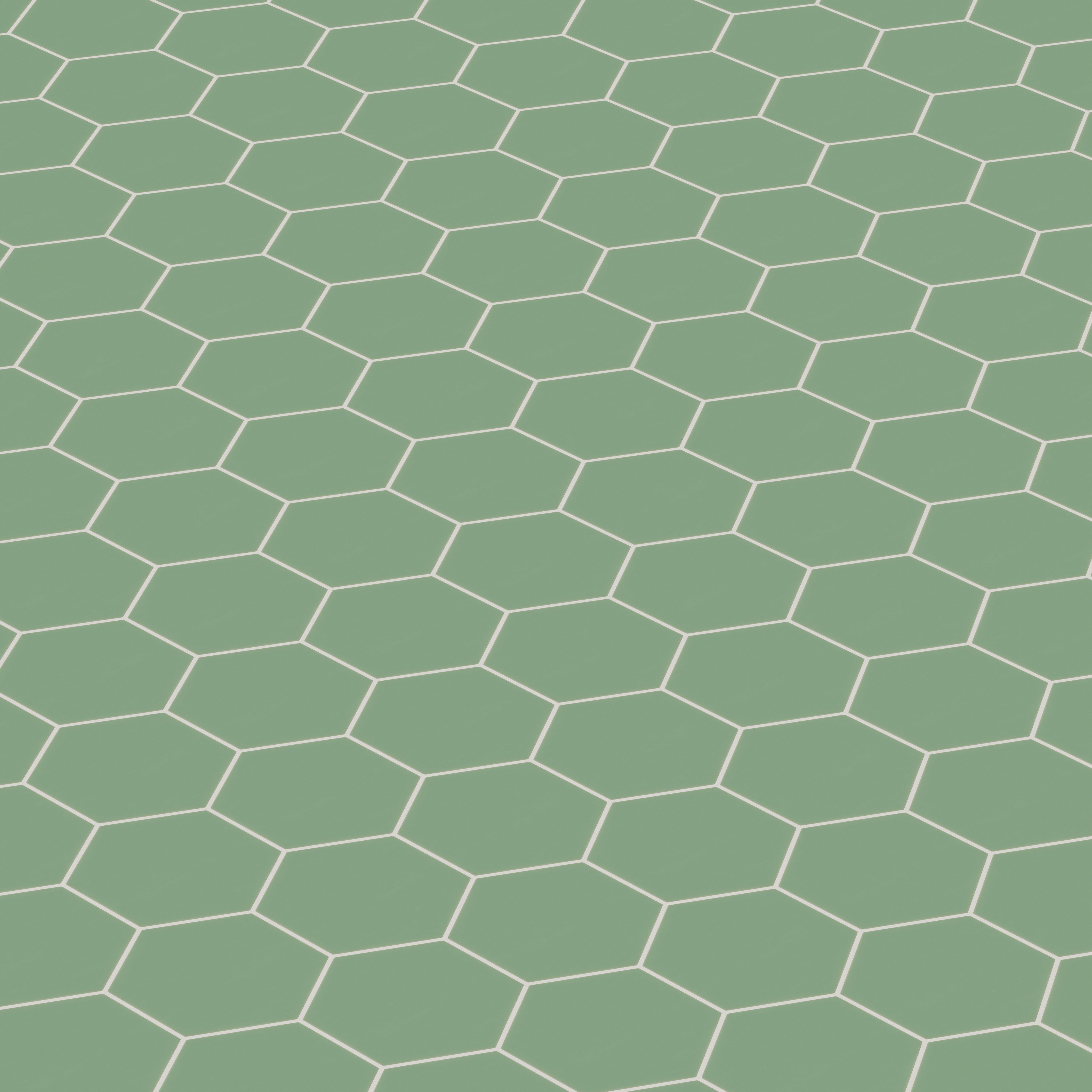 8" Hexagon Original Ceramic Tile in Sea Green Matte