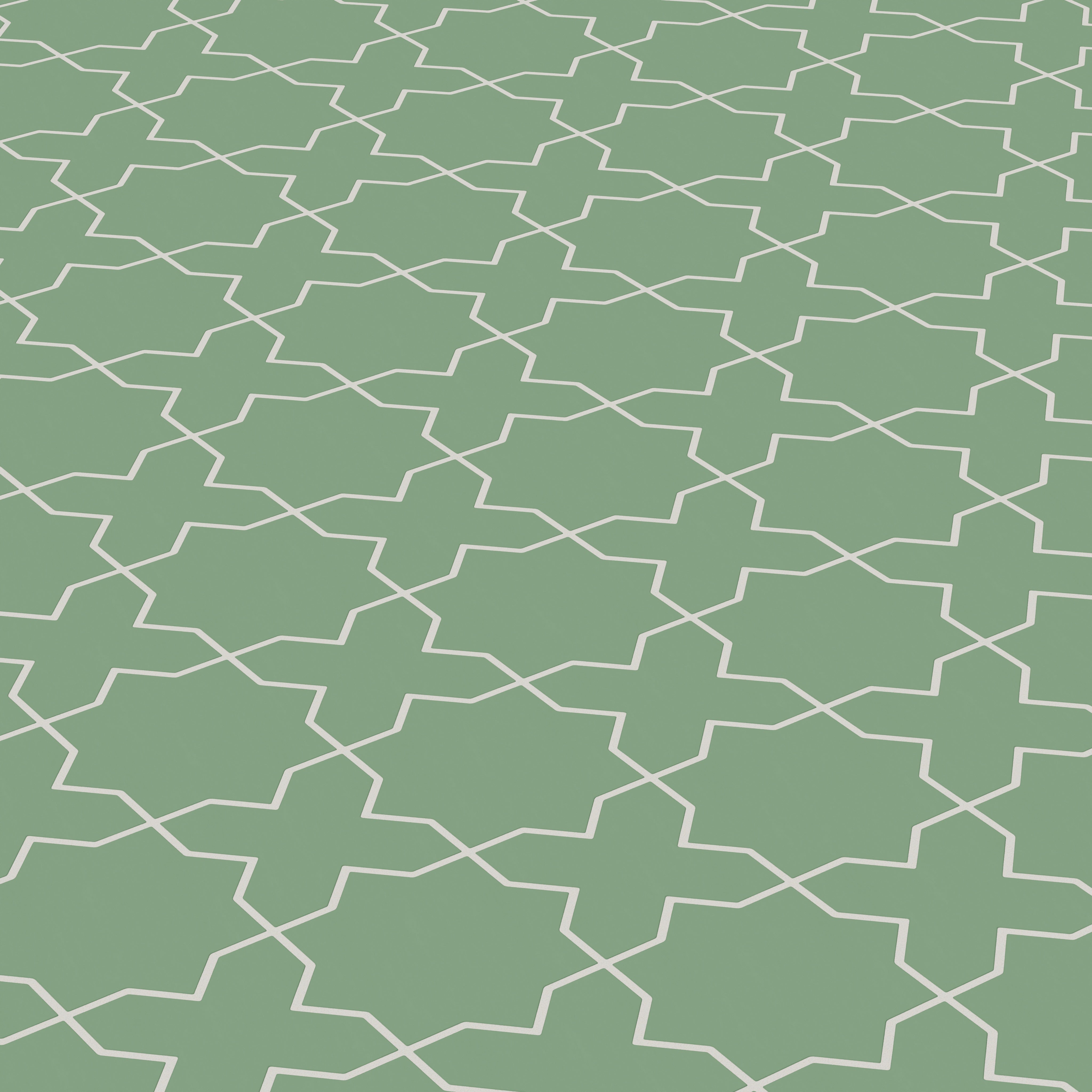 Star & Cross Original Ceramic Tile in Sea Green Matte