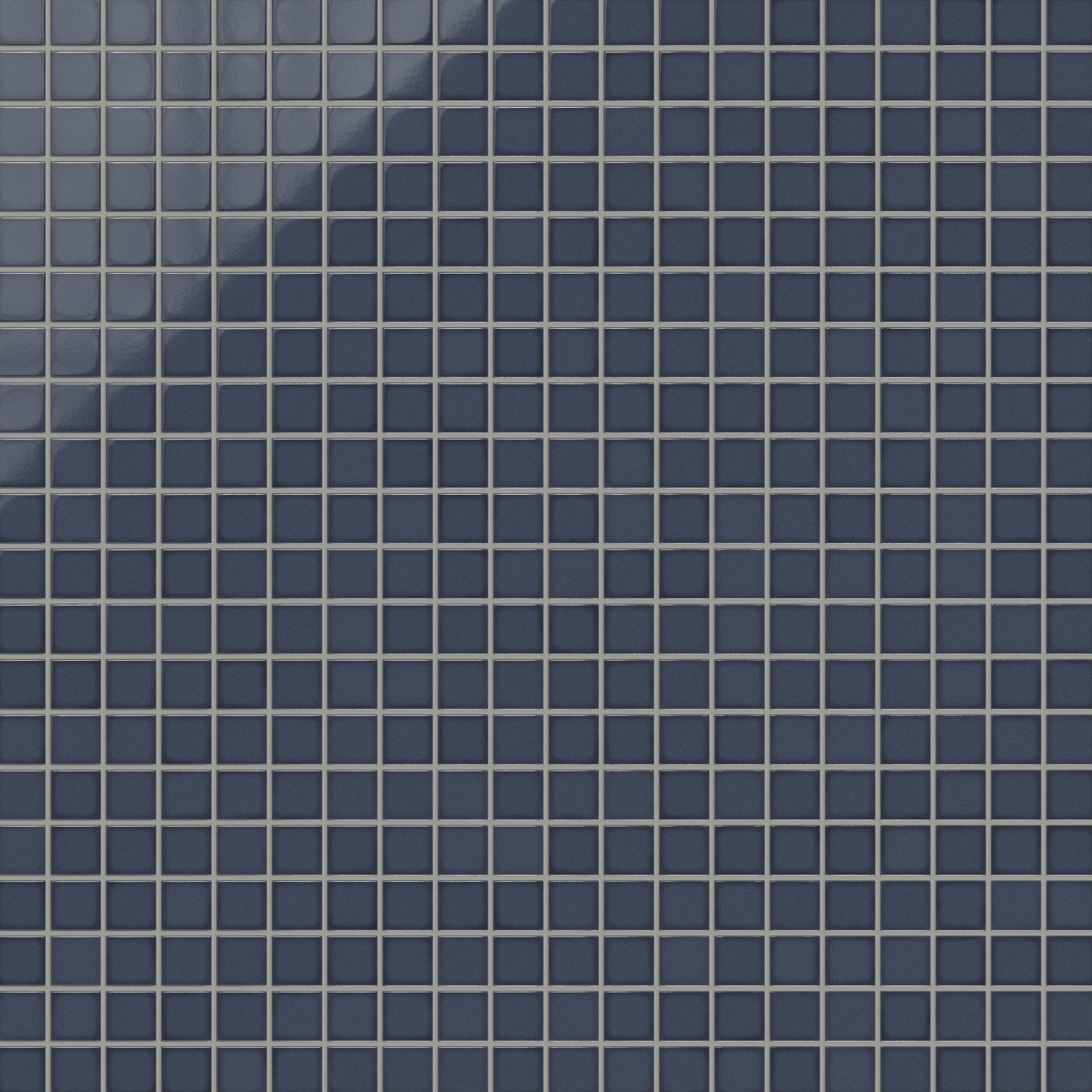 2x2 Straight Set Sheeted Original Ceramic Mosaic Tile in Slate Blue Gloss