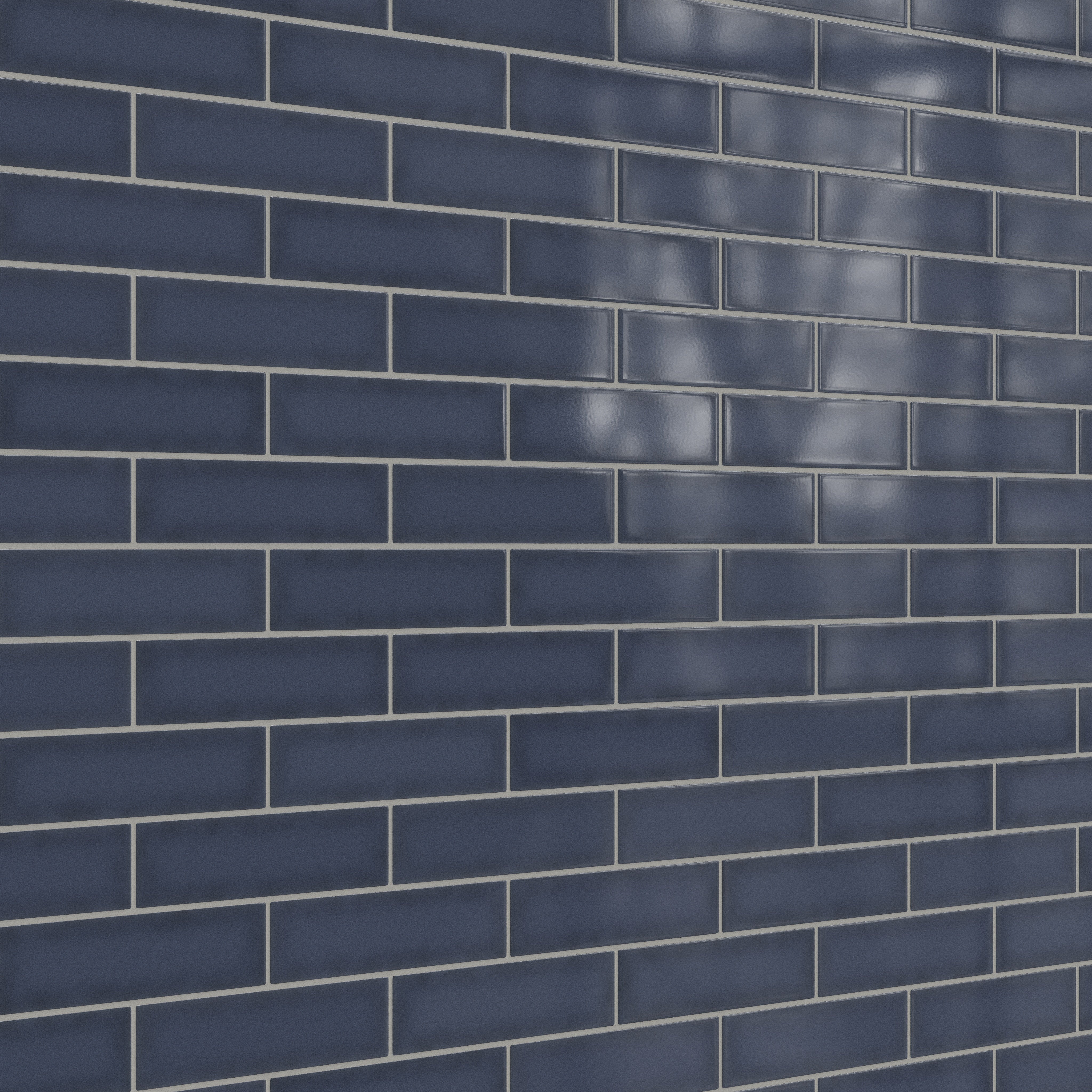 3x12 Original Ceramic Tile in Slate Blue Gloss