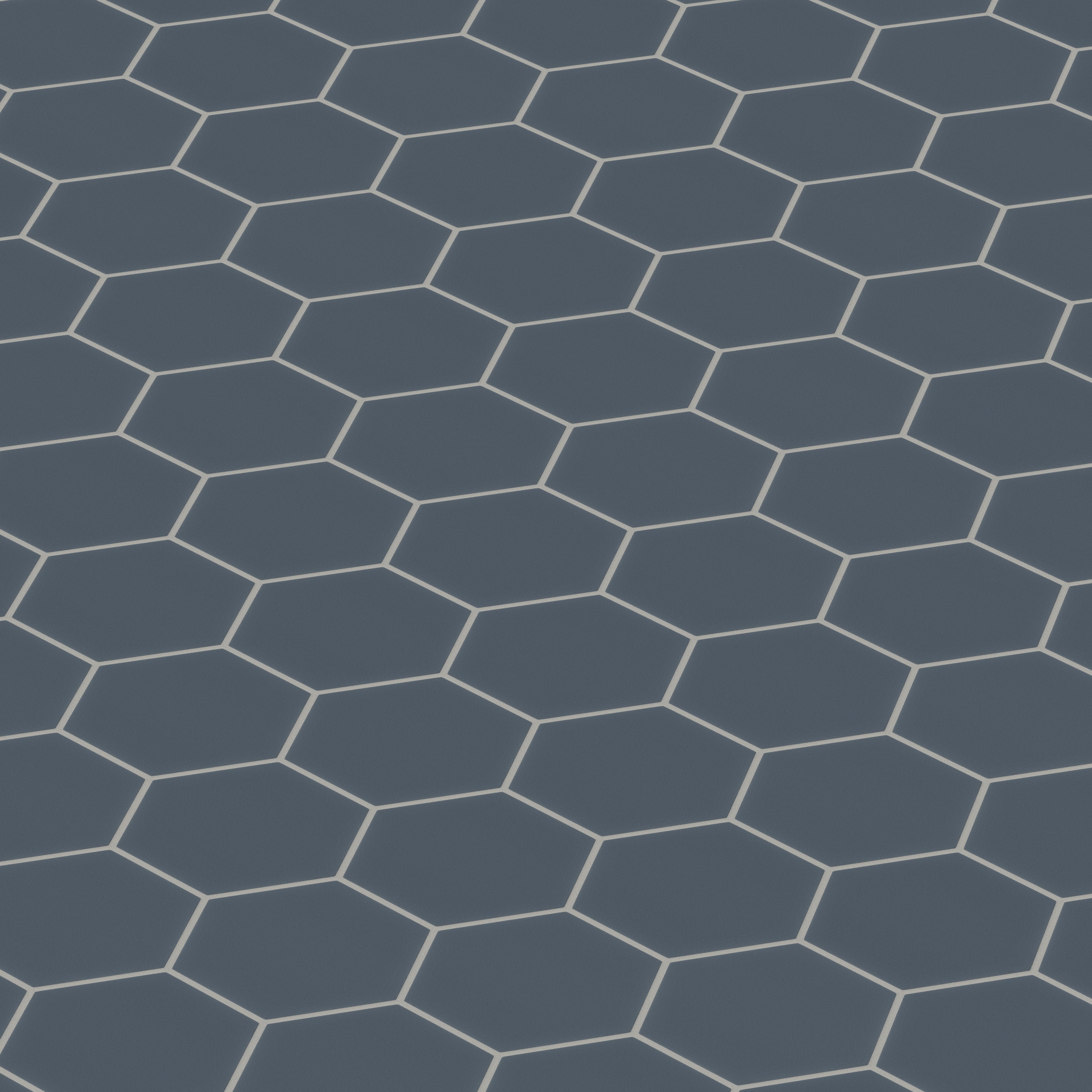 6" Hexagon Original Ceramic Tile in Slate Blue Matte