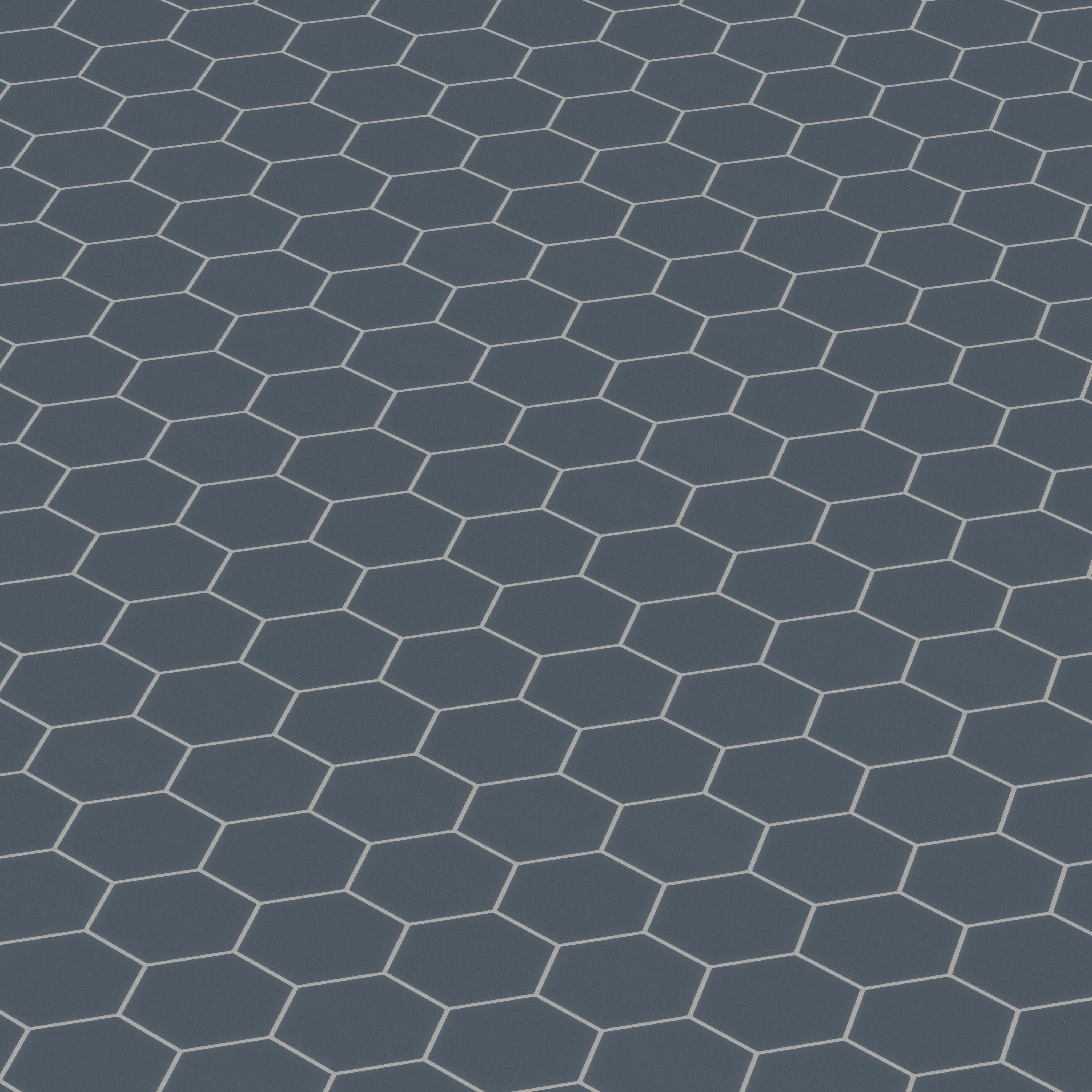 6" Hexagon Original Ceramic Tile in Slate Blue Matte