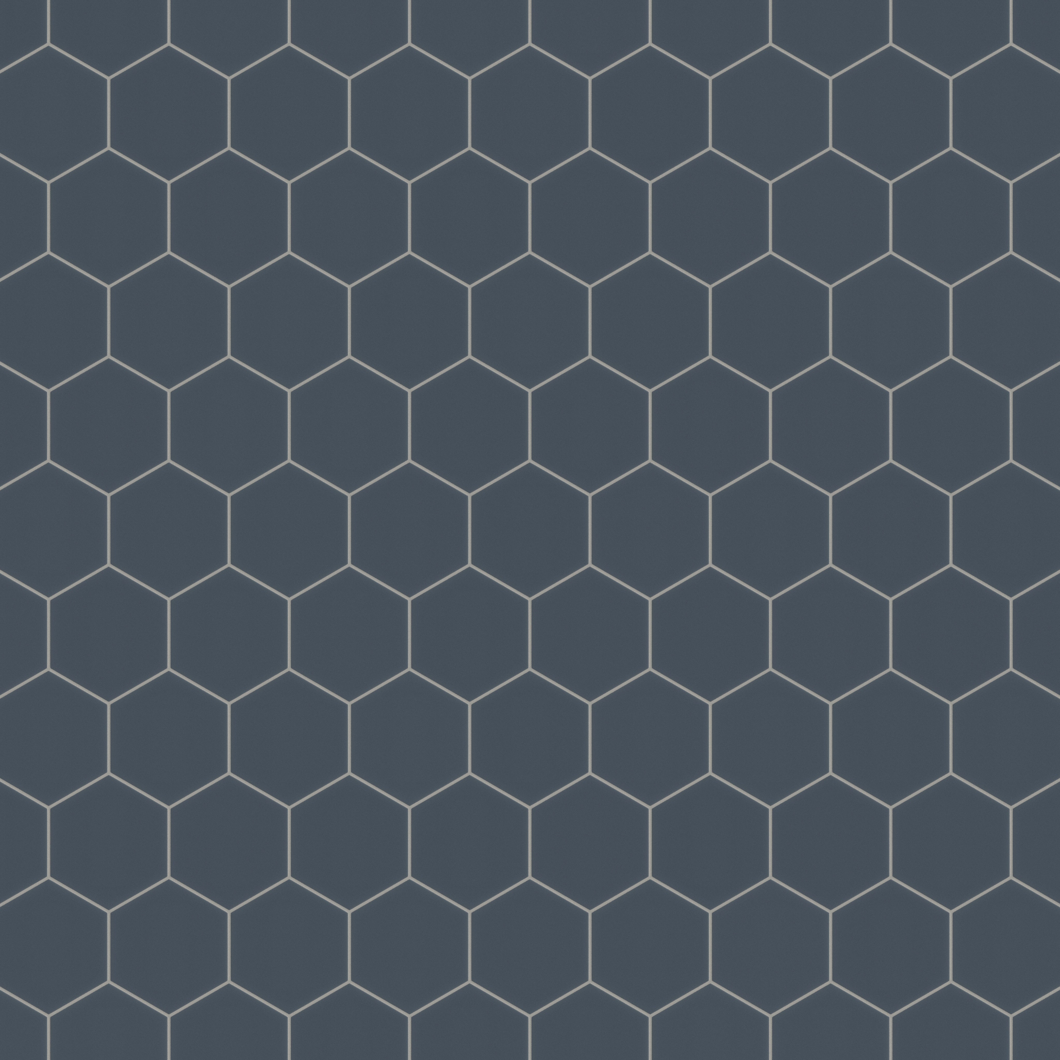 8" Hexagon Original Ceramic Tile in Slate Blue Matte