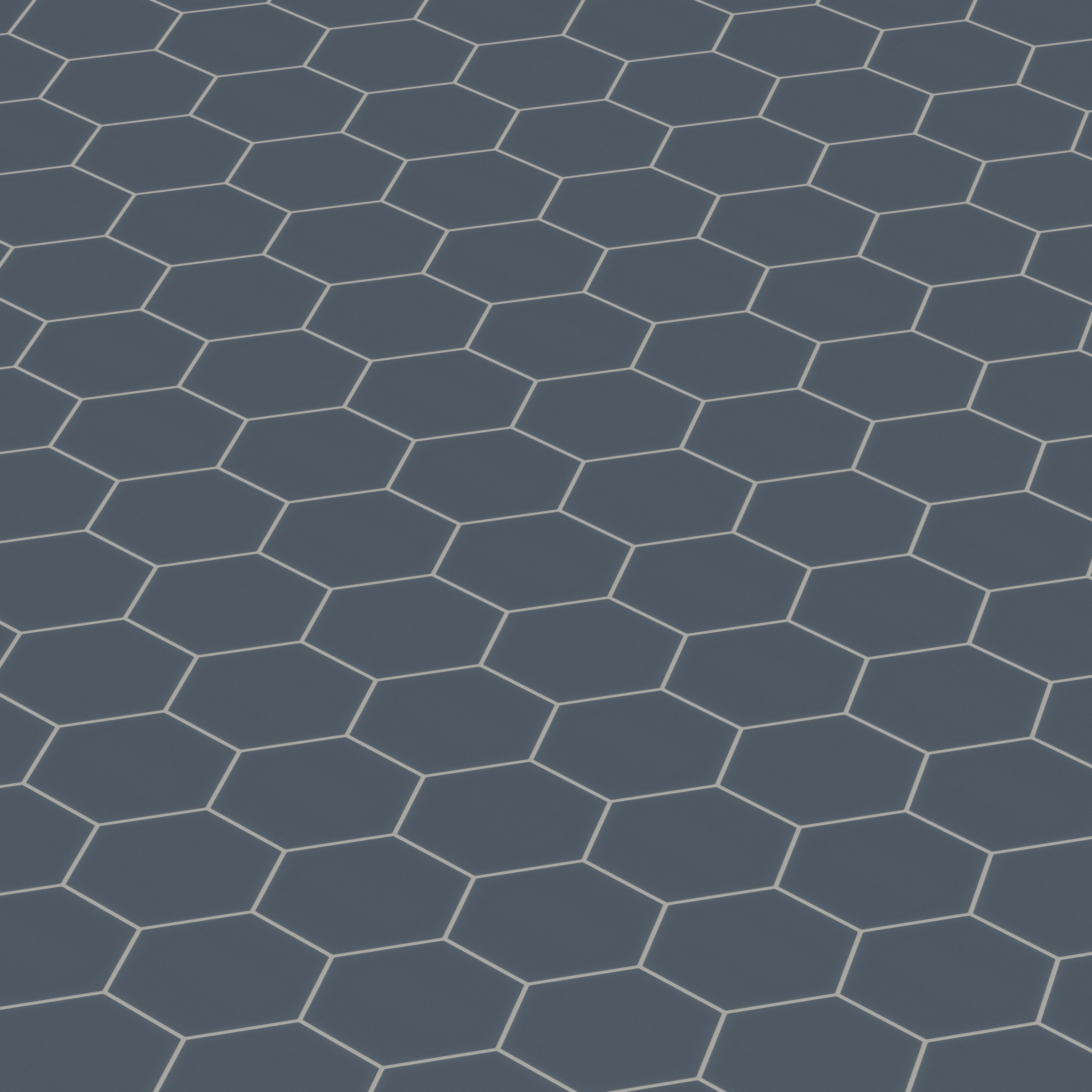 8" Hexagon Original Ceramic Tile in Slate Blue Matte