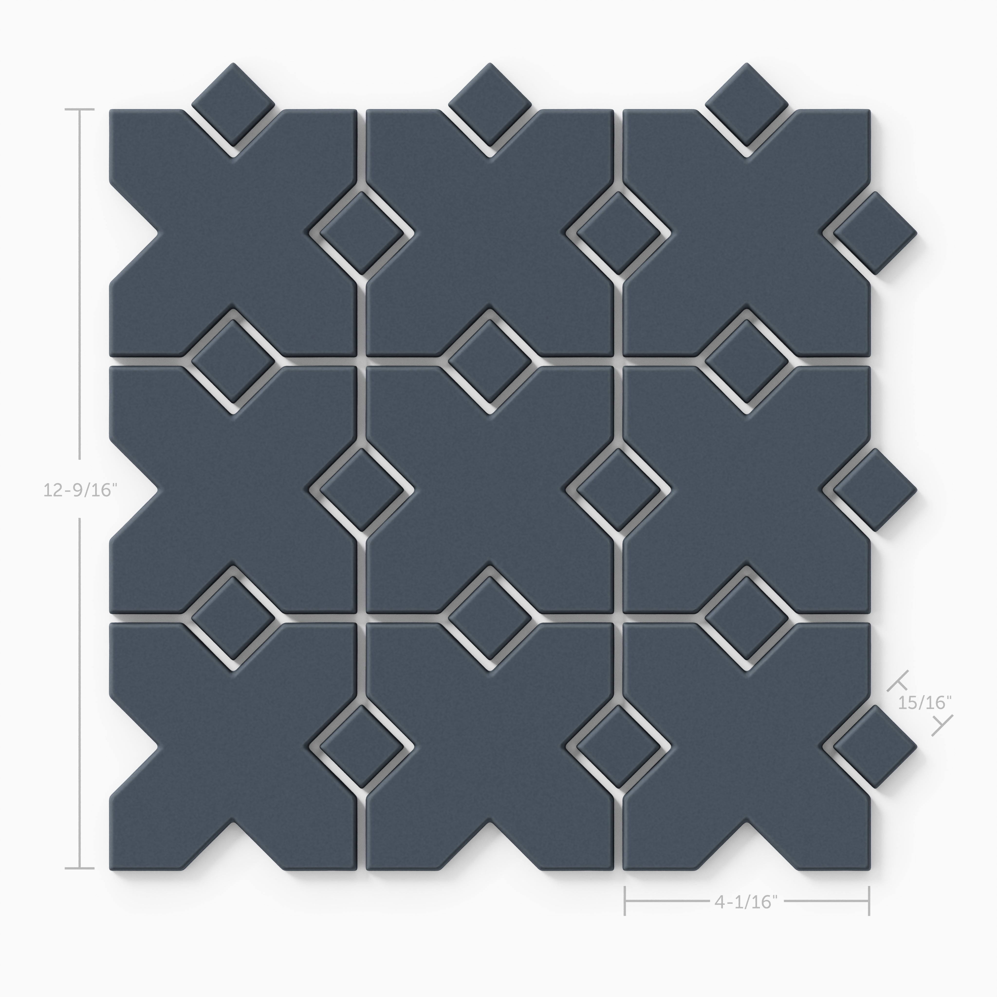 Hacienda Sheeted Original Ceramic Tile in Slate Blue Matte