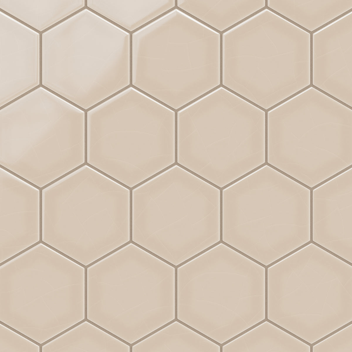 6" Hexagon Original Ceramic Tile in Sweet Pea Gloss
