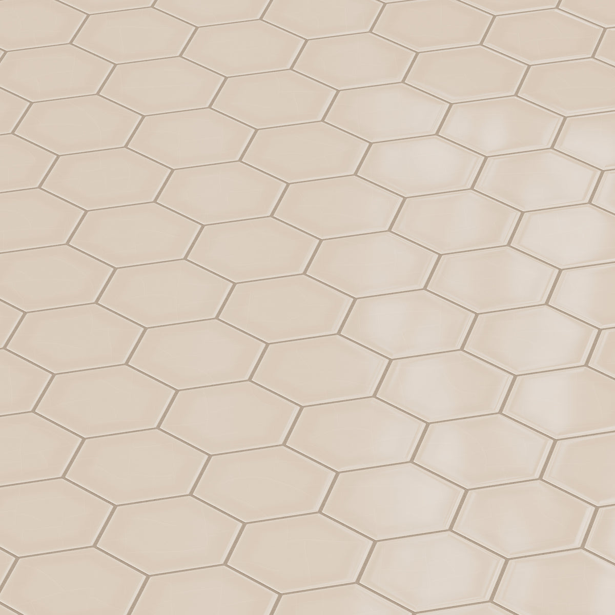 6" Hexagon Original Ceramic Tile in Sweet Pea Gloss