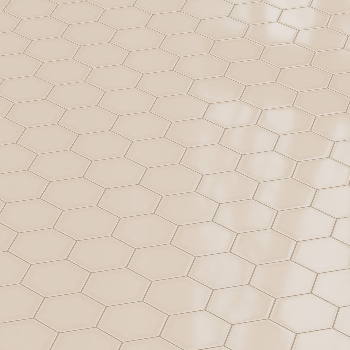 8" Hexagon Original Ceramic Tile in Sweet Pea Gloss