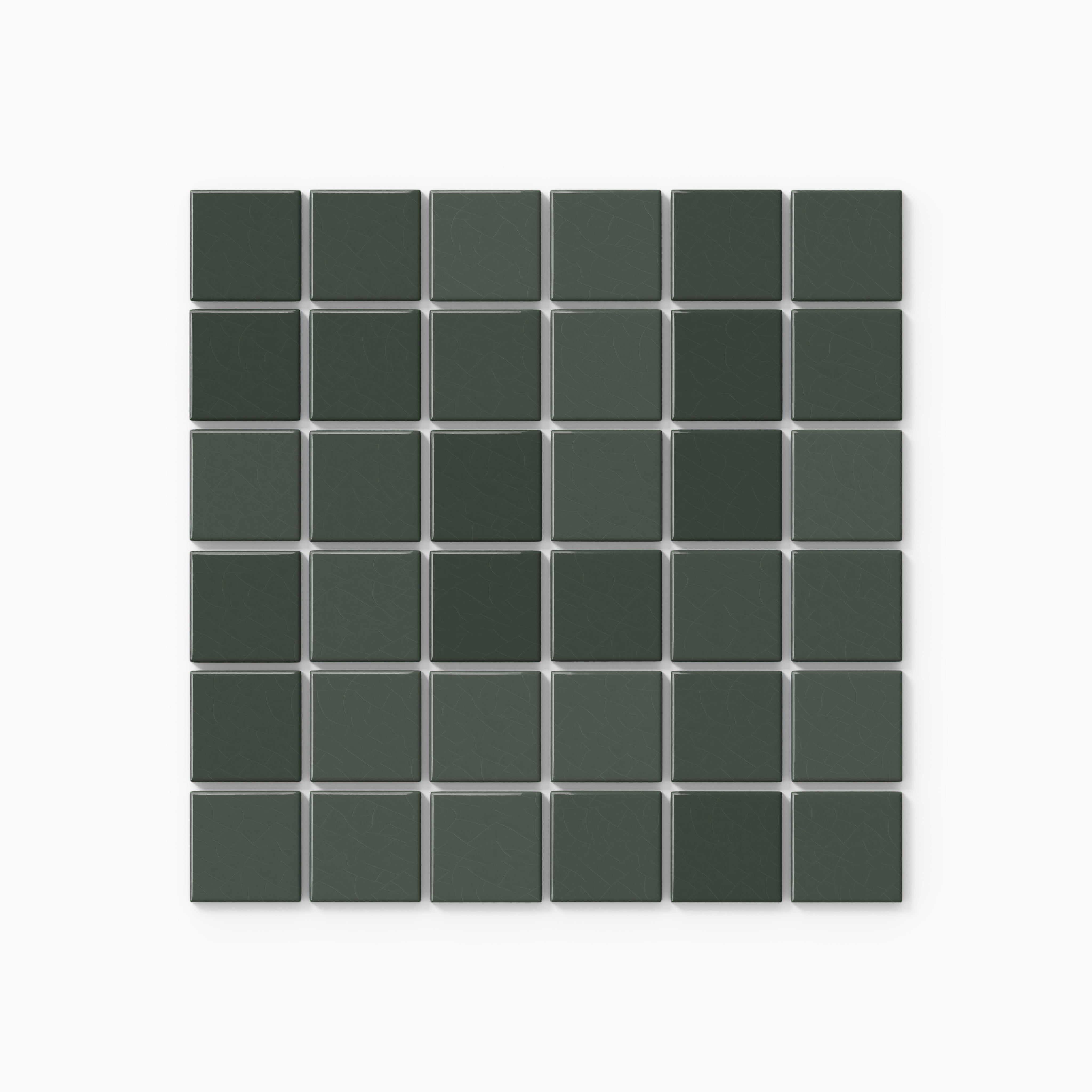 2x2 Straight Set Sheeted Original Ceramic Mosaic Tile in Tempest Gloss