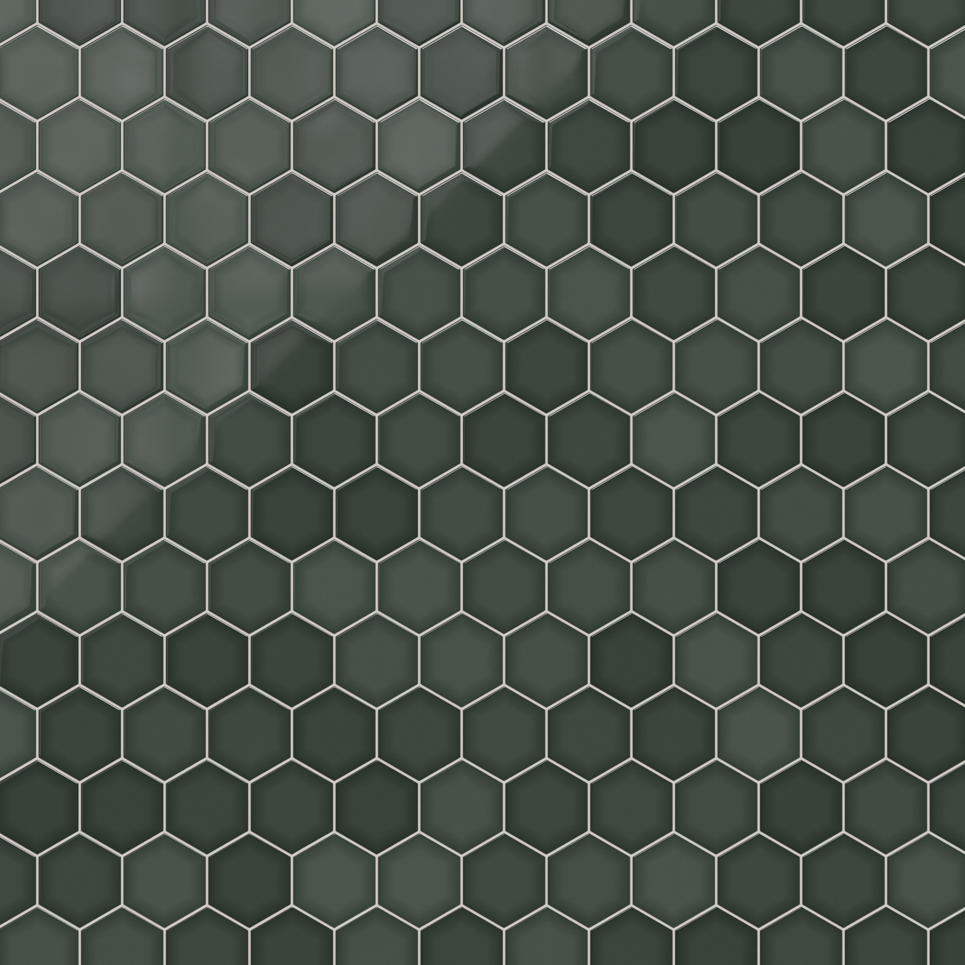 6" Hexagon Original Ceramic Tile in Tempest Gloss