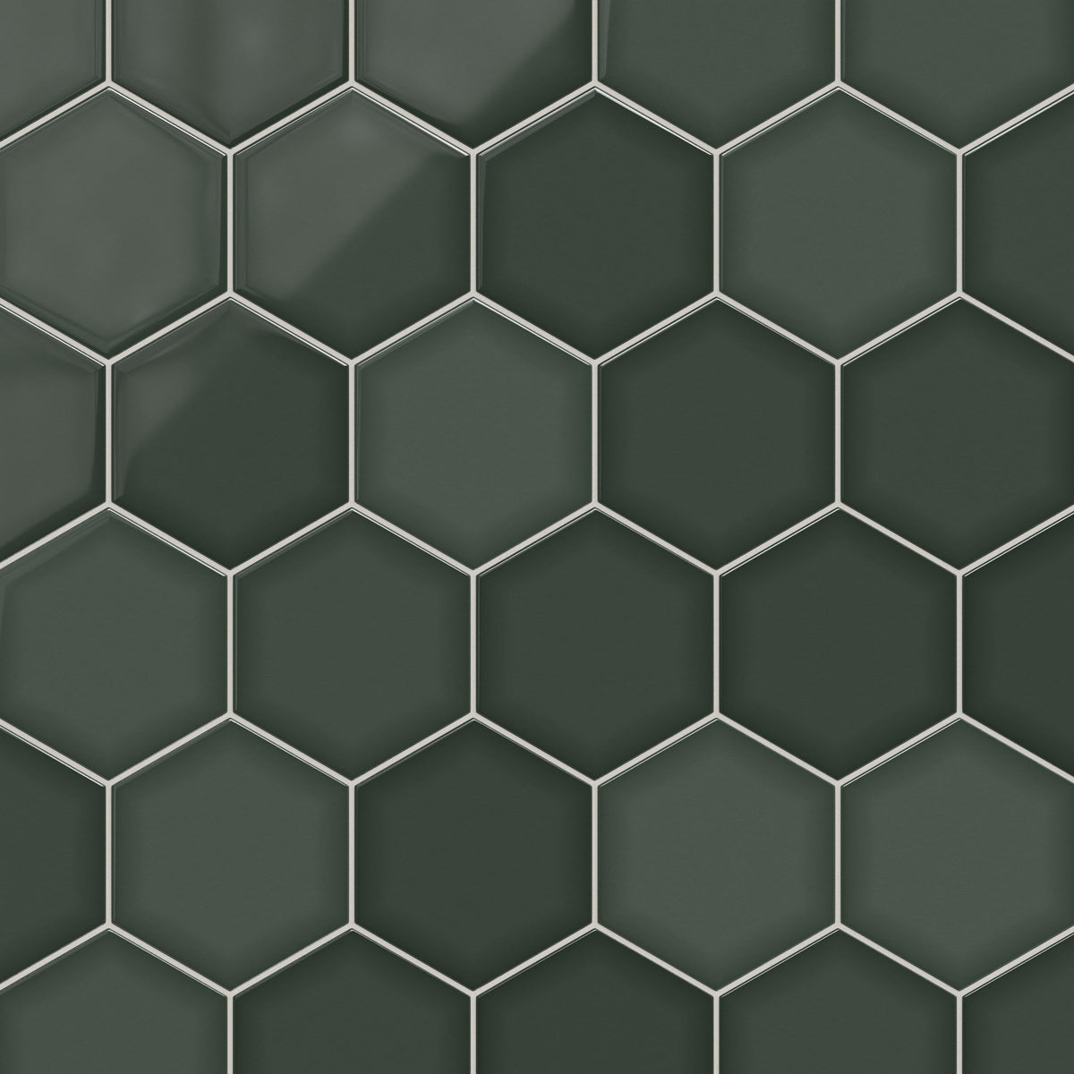 8" Hexagon Original Ceramic Tile in Tempest Gloss