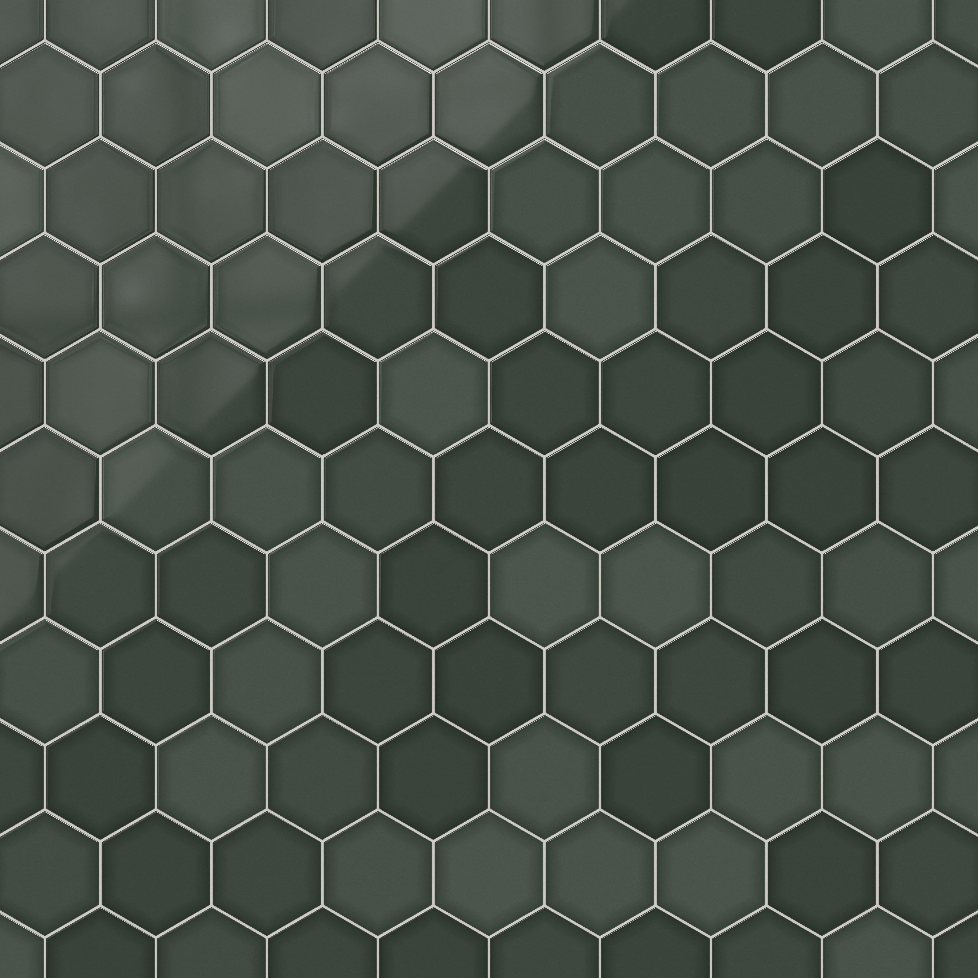 8" Hexagon Original Ceramic Tile in Tempest Gloss