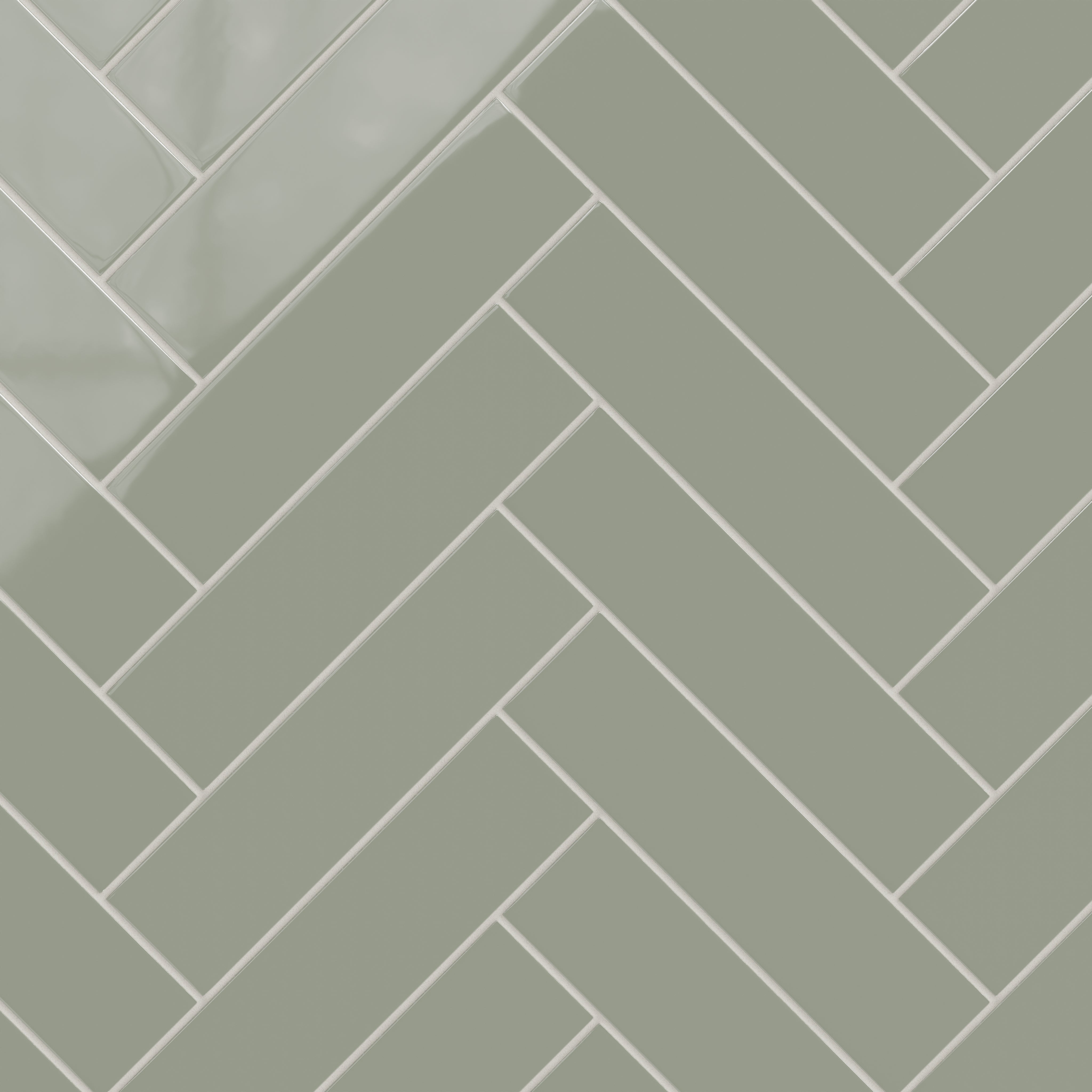 3x12 Natural Press Ceramic Tile in Terre Verte Gloss