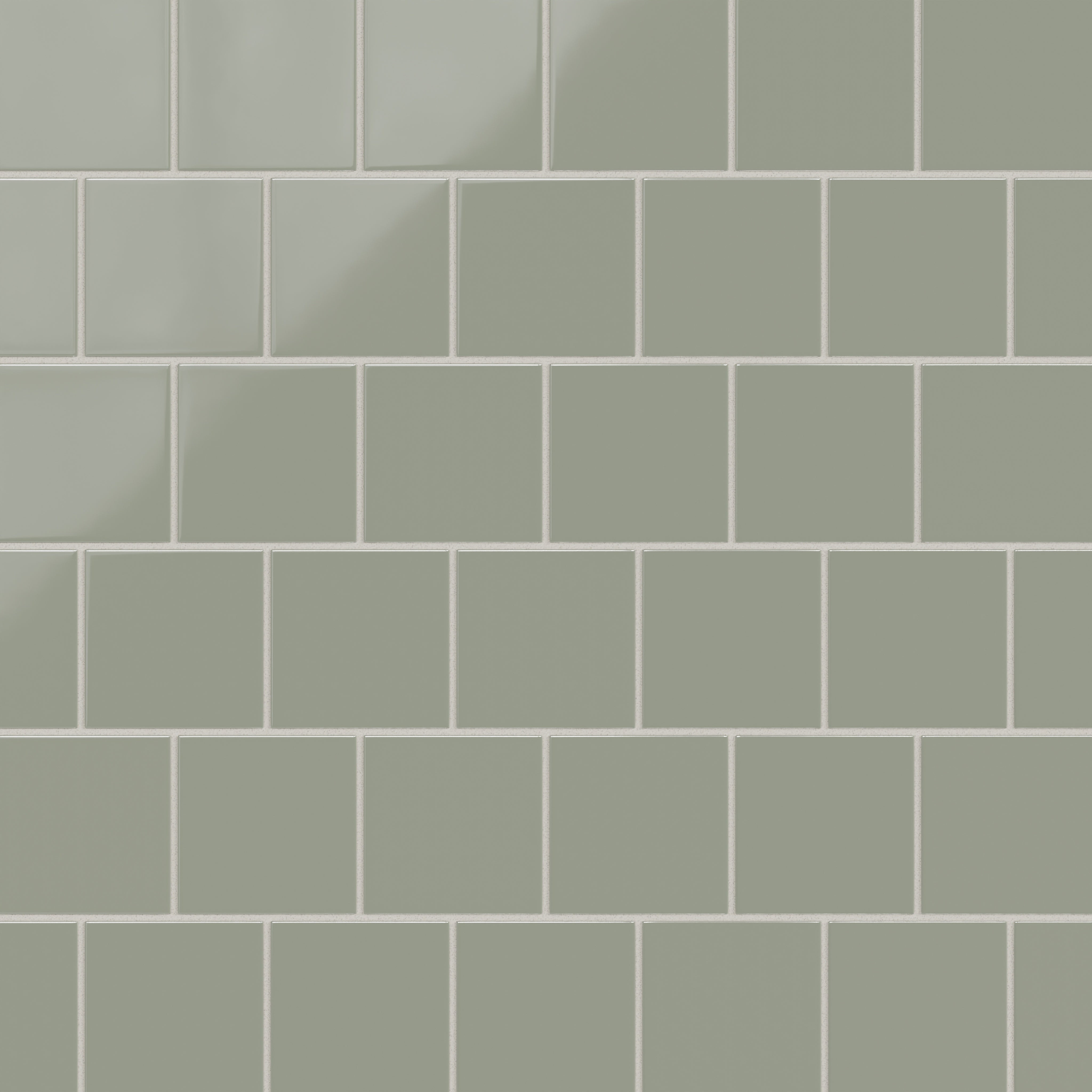 4x4 Natural Press Ceramic Tile in Terre Verte Gloss