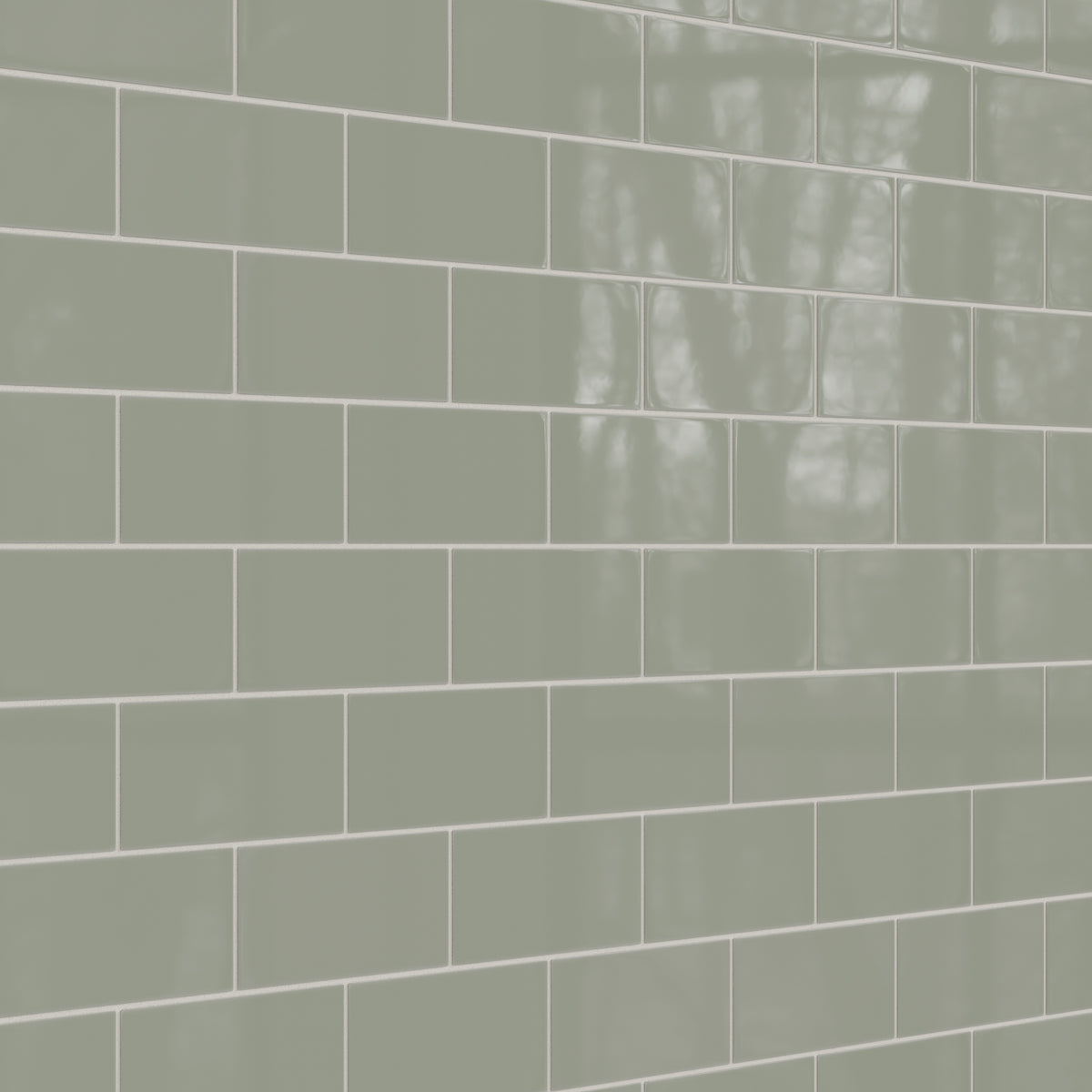 4x8 Natural Press Ceramic Tile in Terre Verte Gloss