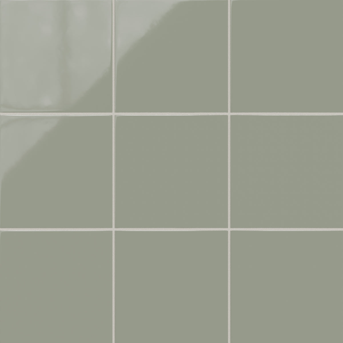 8x8 Natural Press Ceramic Tile in Terre Verte Gloss