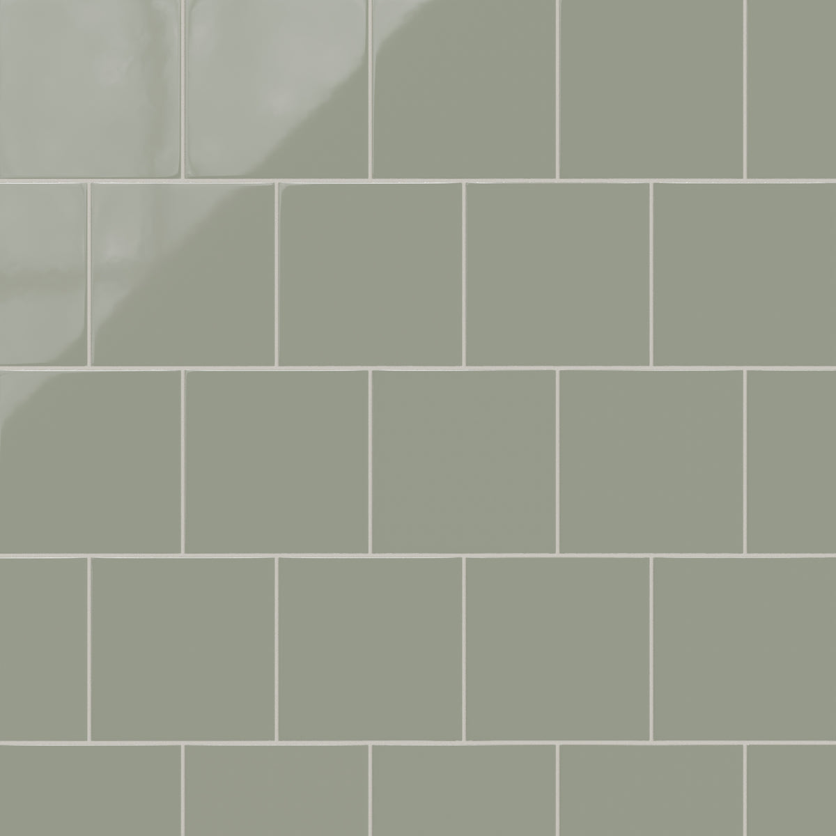 8x8 Natural Press Ceramic Tile in Terre Verte Gloss