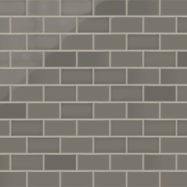 2x4 Half Offset Sheeted Natural Press Ceramic Mosaic Tile in Timberline Gloss