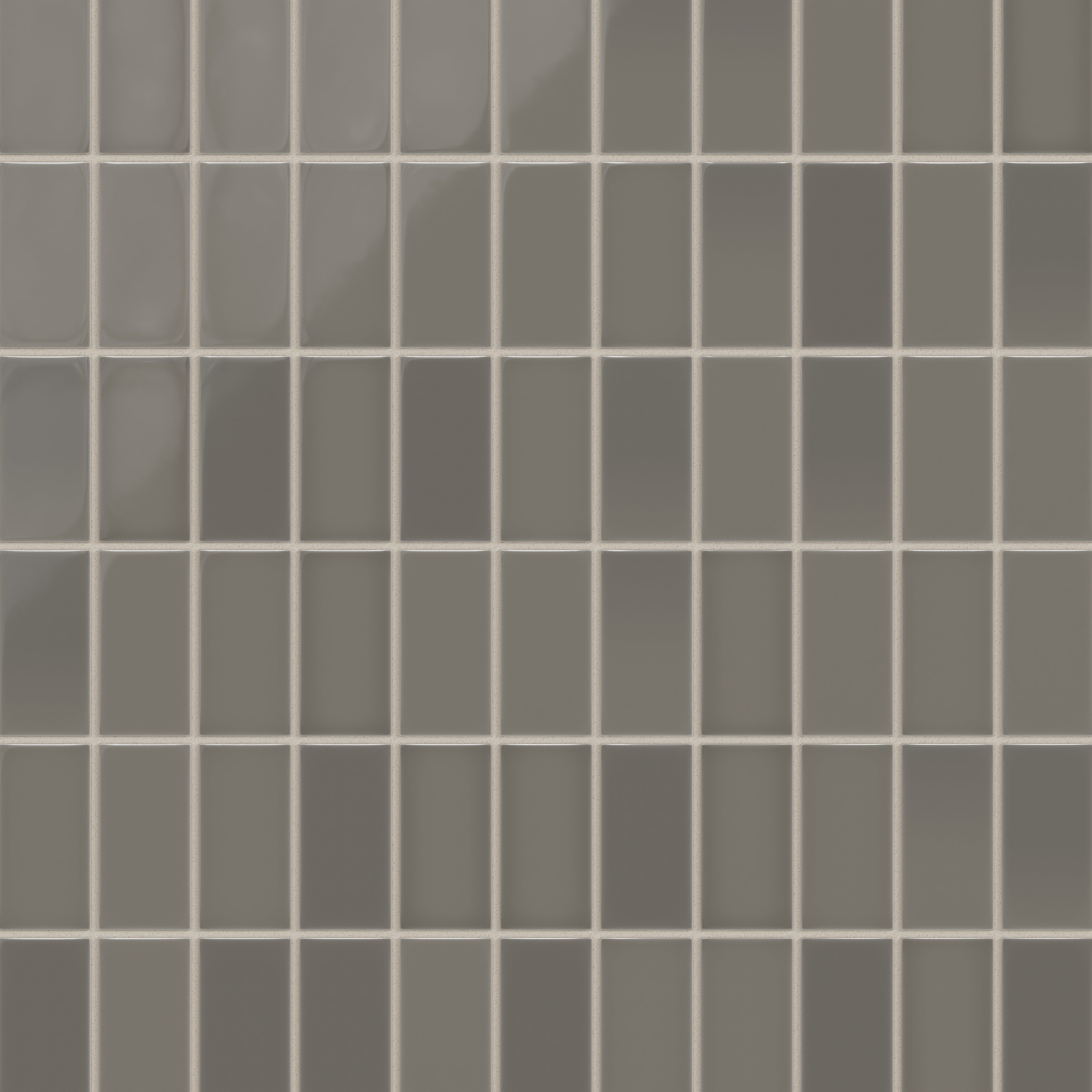 2x4 Straight Set Sheeted Natural Press Ceramic Mosaic Tile in Timberline Gloss