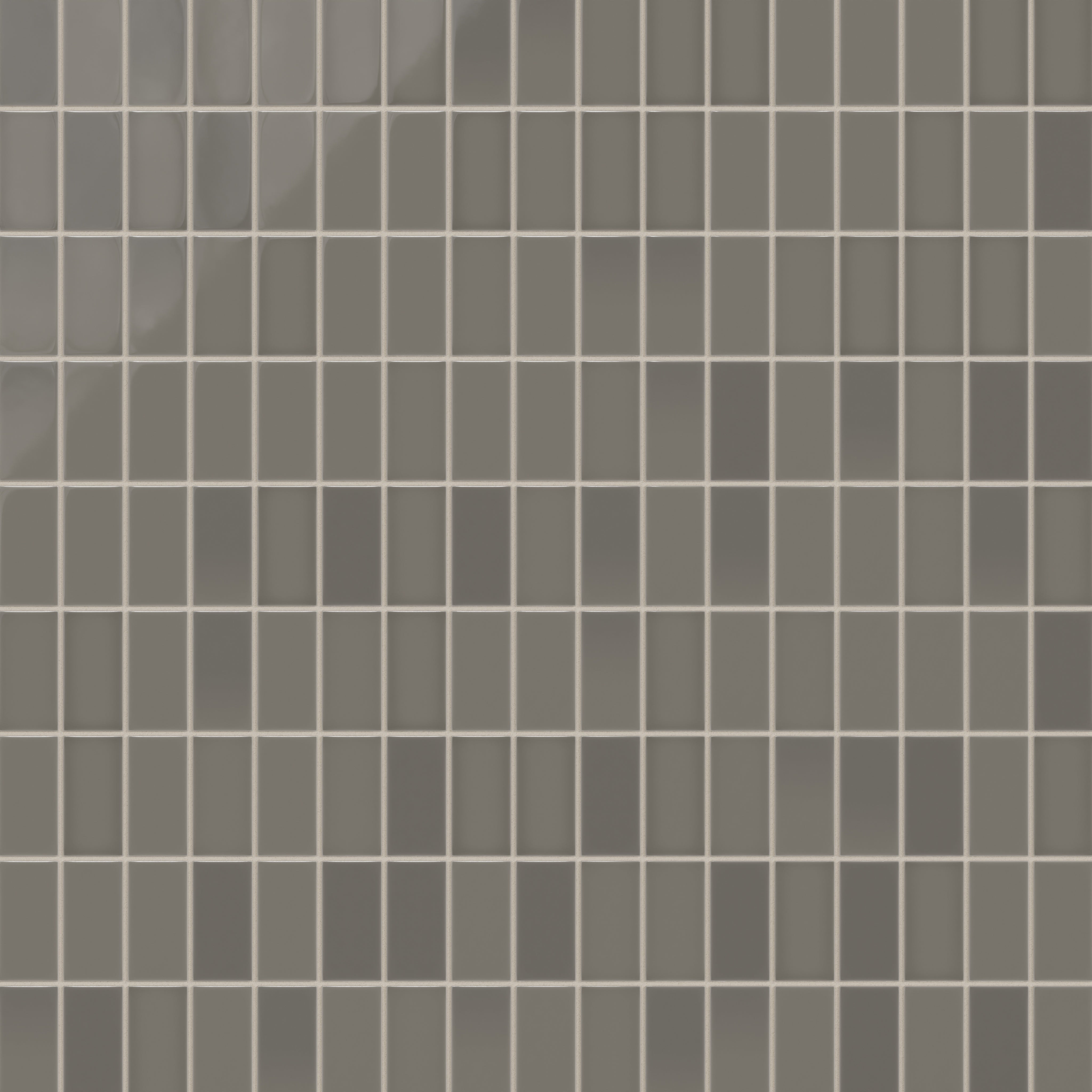 2x4 Straight Set Sheeted Natural Press Ceramic Mosaic Tile in Timberline Gloss