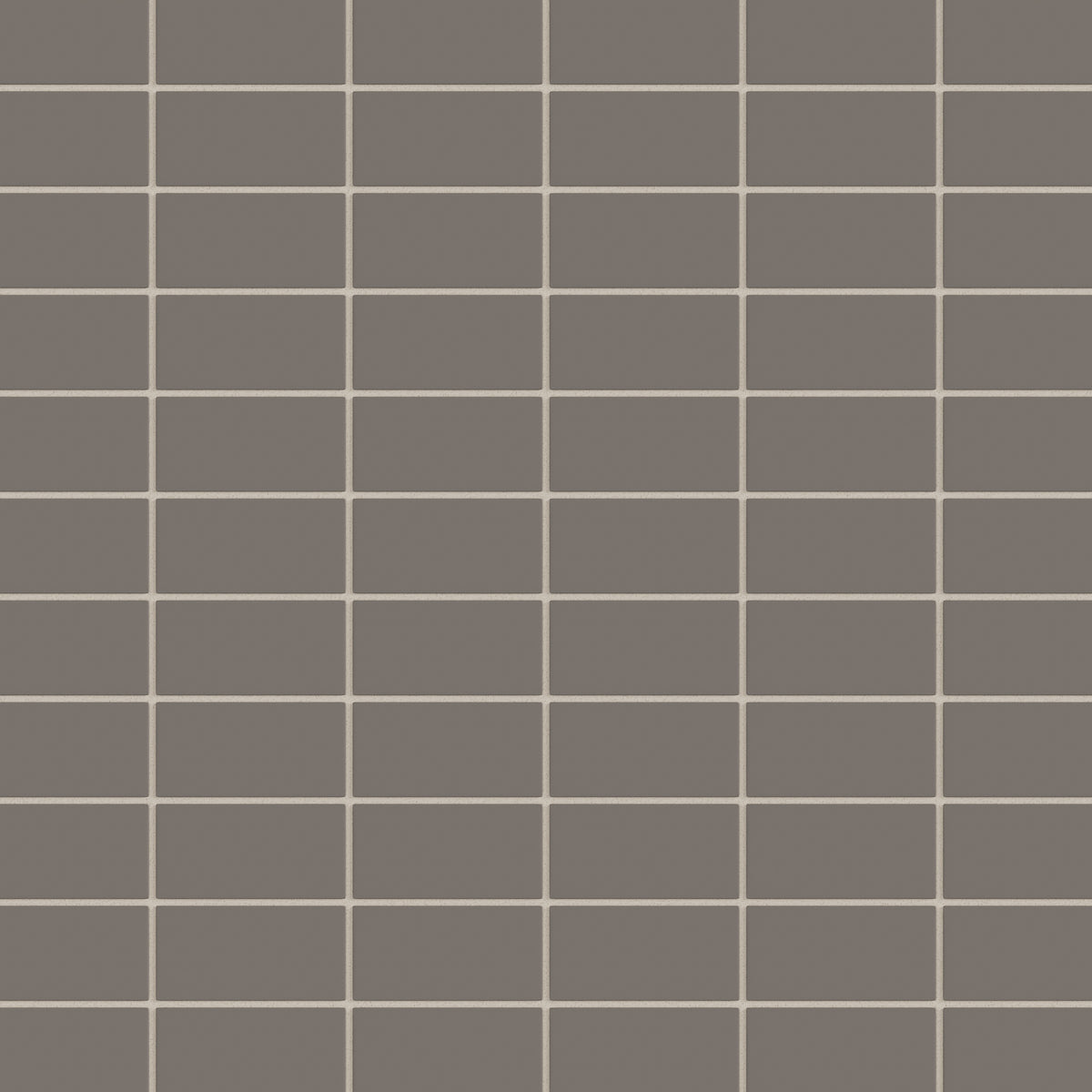 2x4 Straight Set Sheeted Natural Press Ceramic Mosaic Tile in Timberline Matte
