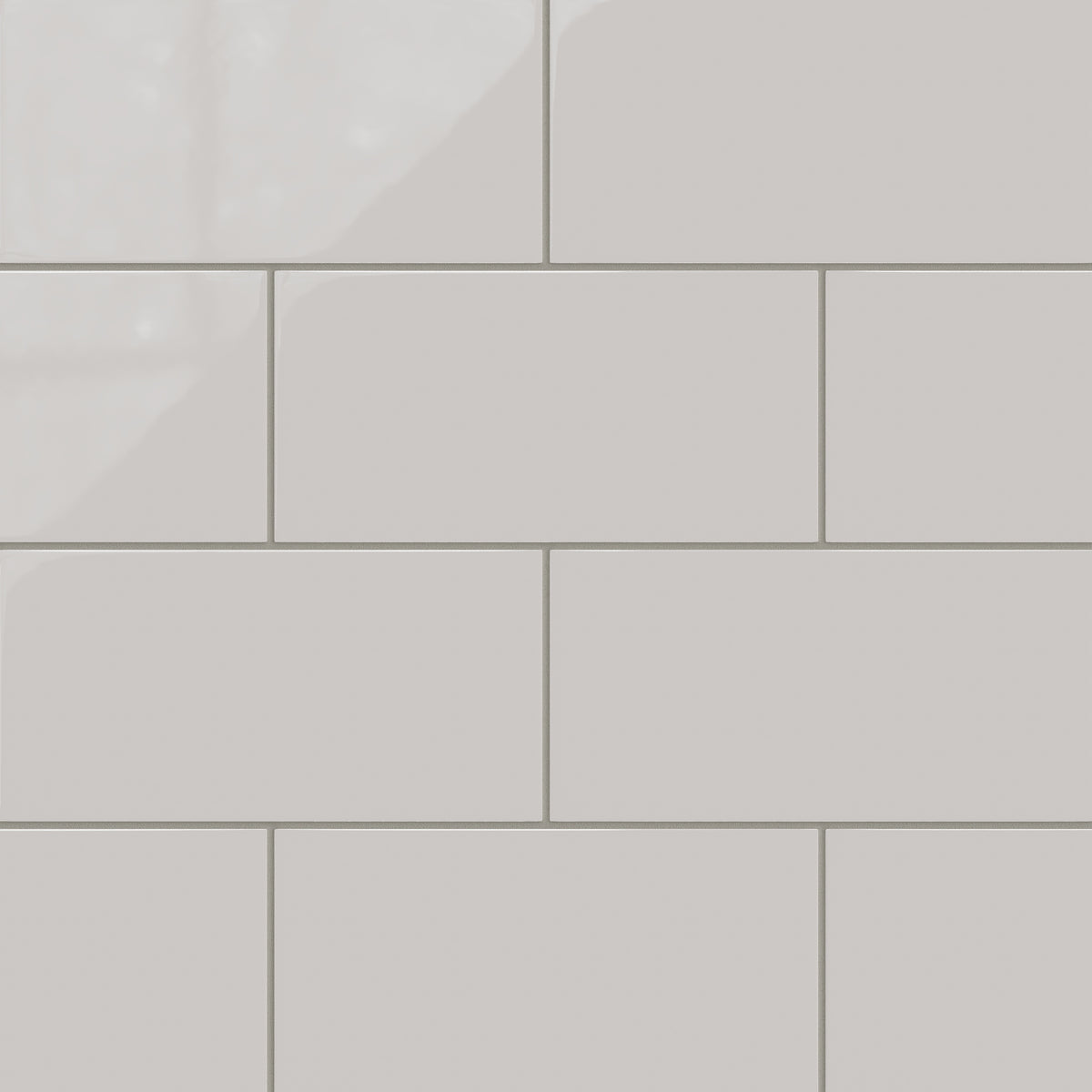 6x12 Natural Press Ceramic Tile in Titanium Grey Gloss
