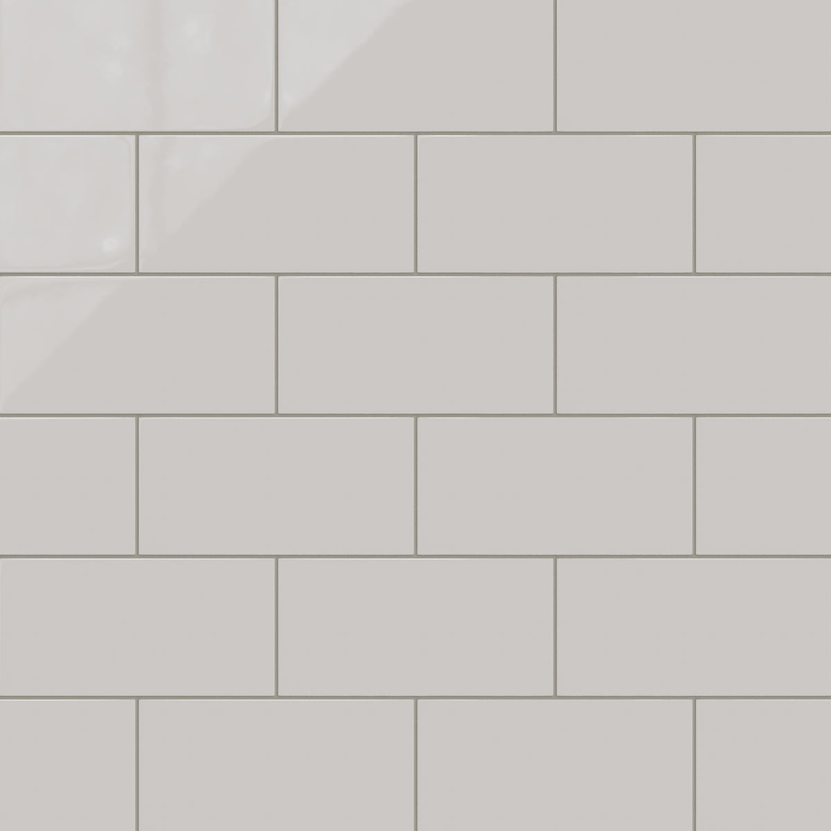6x12 Natural Press Ceramic Tile in Titanium Grey Gloss