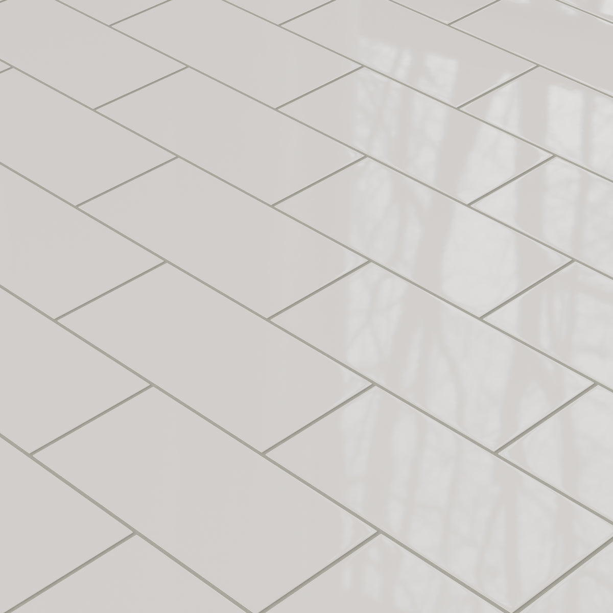 6x12 Natural Press Ceramic Tile in Titanium Grey Gloss