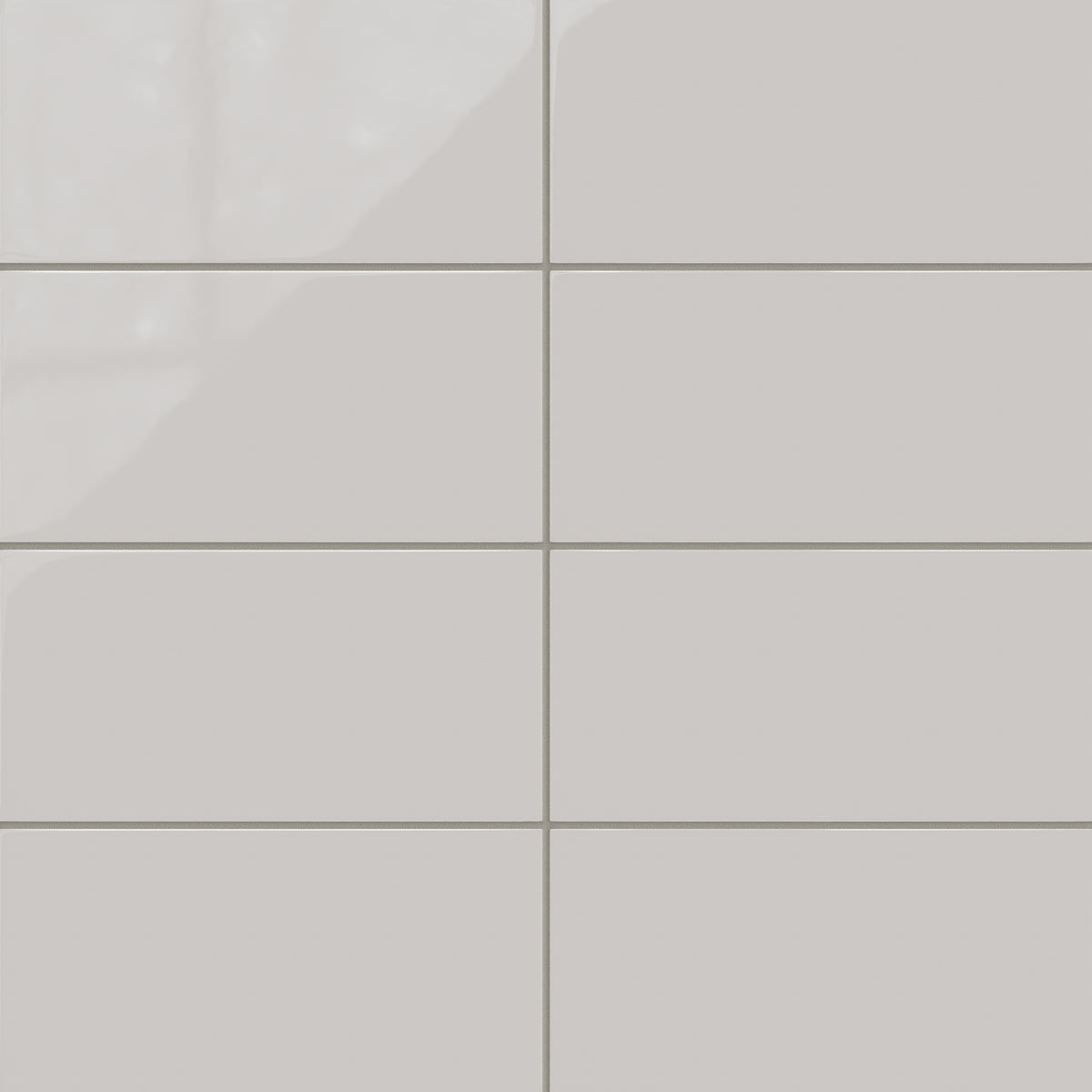 6x12 Natural Press Ceramic Tile in Titanium Grey Gloss