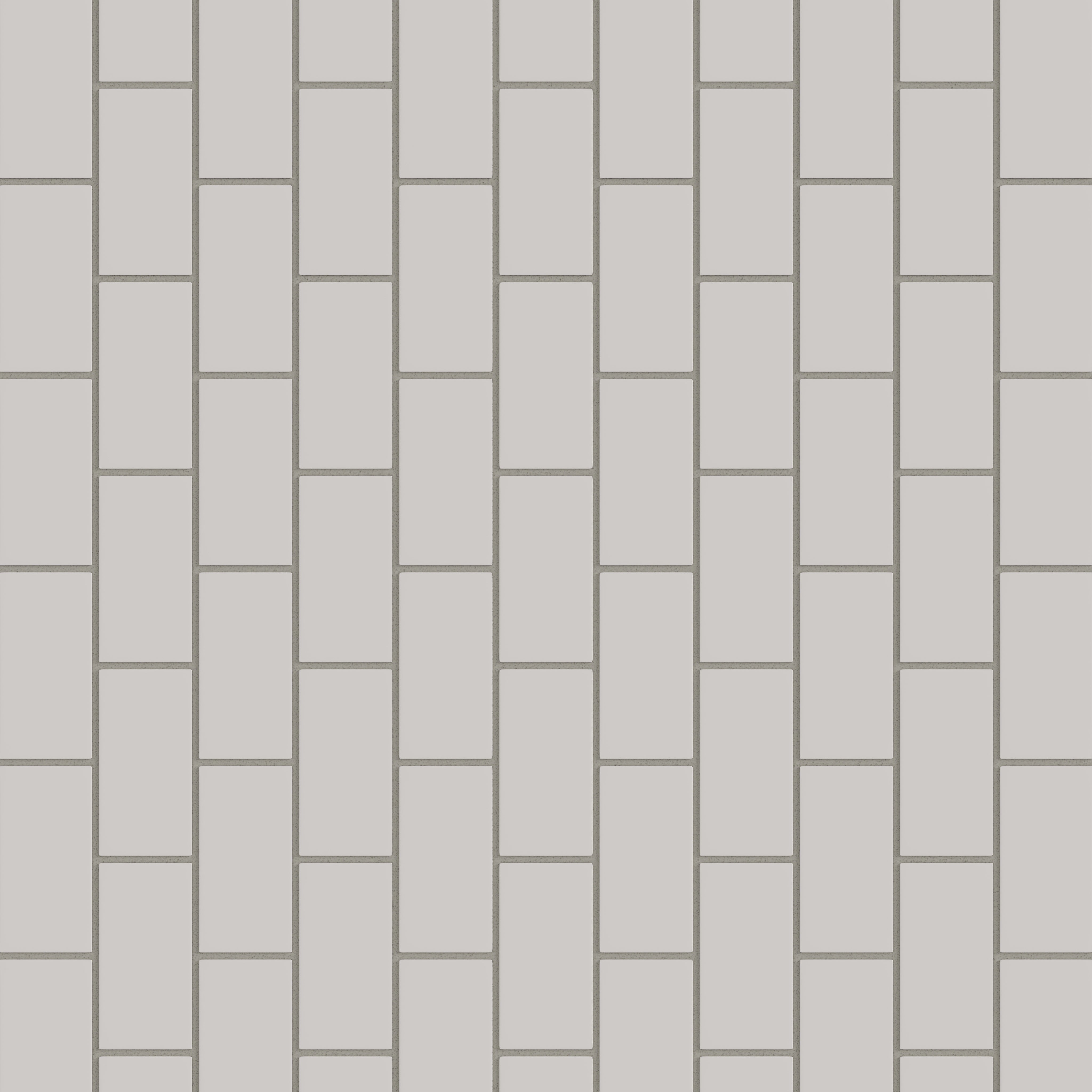 2x4 Half Offset Sheeted Natural Press Ceramic Mosaic Tile in Titanium Grey Matte