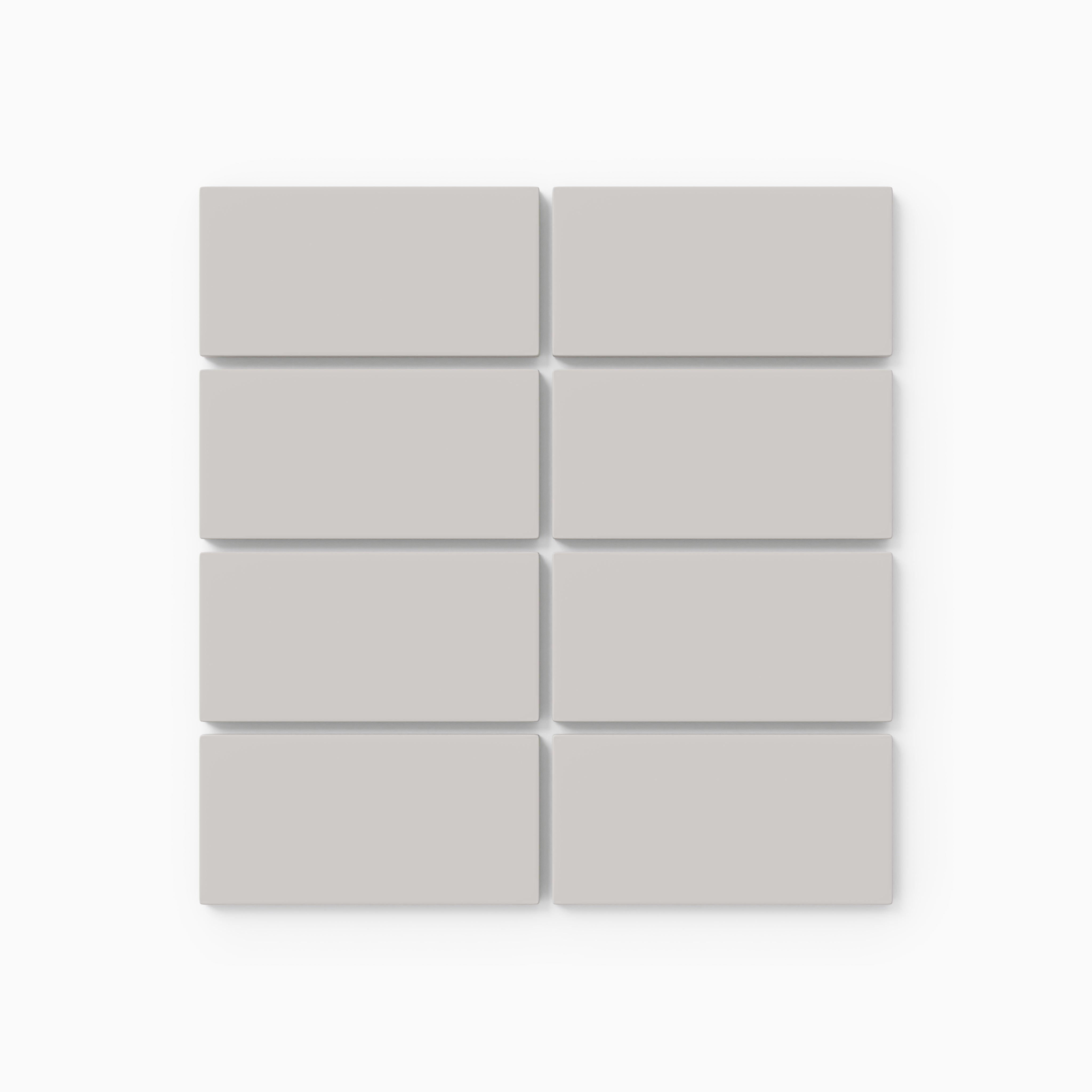 2x4 Straight Set Sheeted Natural Press Ceramic Mosaic Tile in Titanium Grey Matte