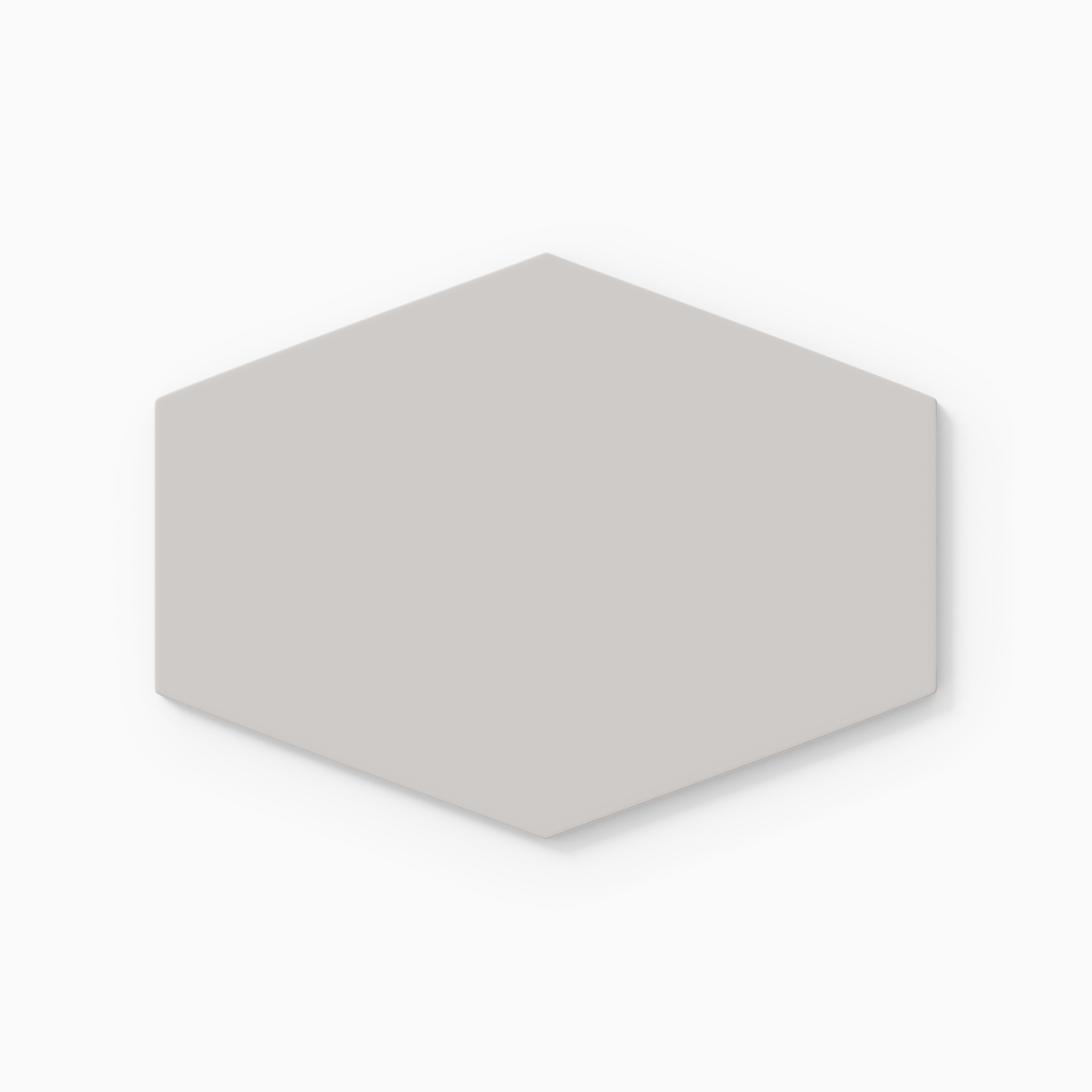 Elongated Hexagon Natural Press Ceramic Tile in Titanium Grey Matte