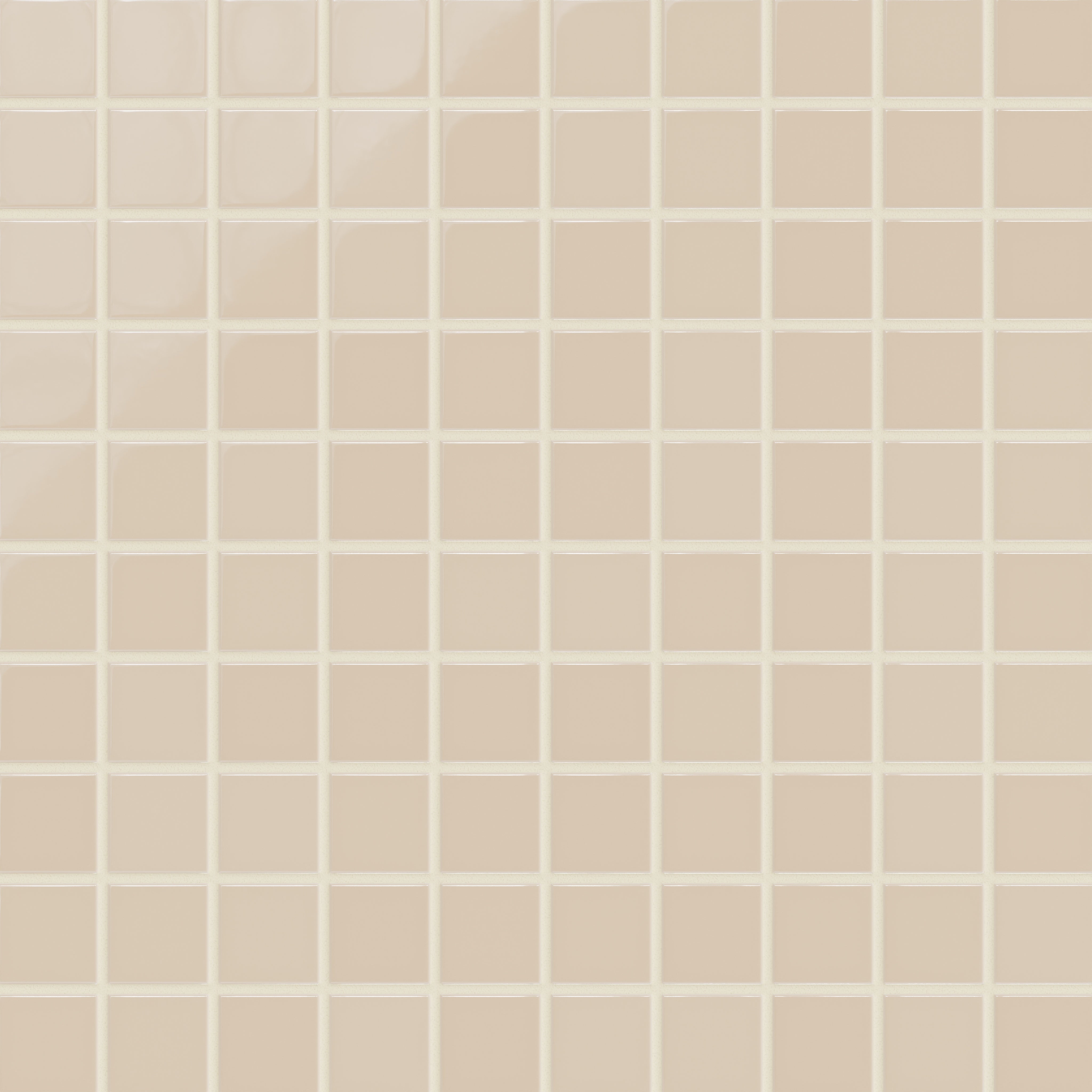 2x2 Straight Set Sheeted Original Ceramic Mosaic Tile in Tumbleweed Gloss