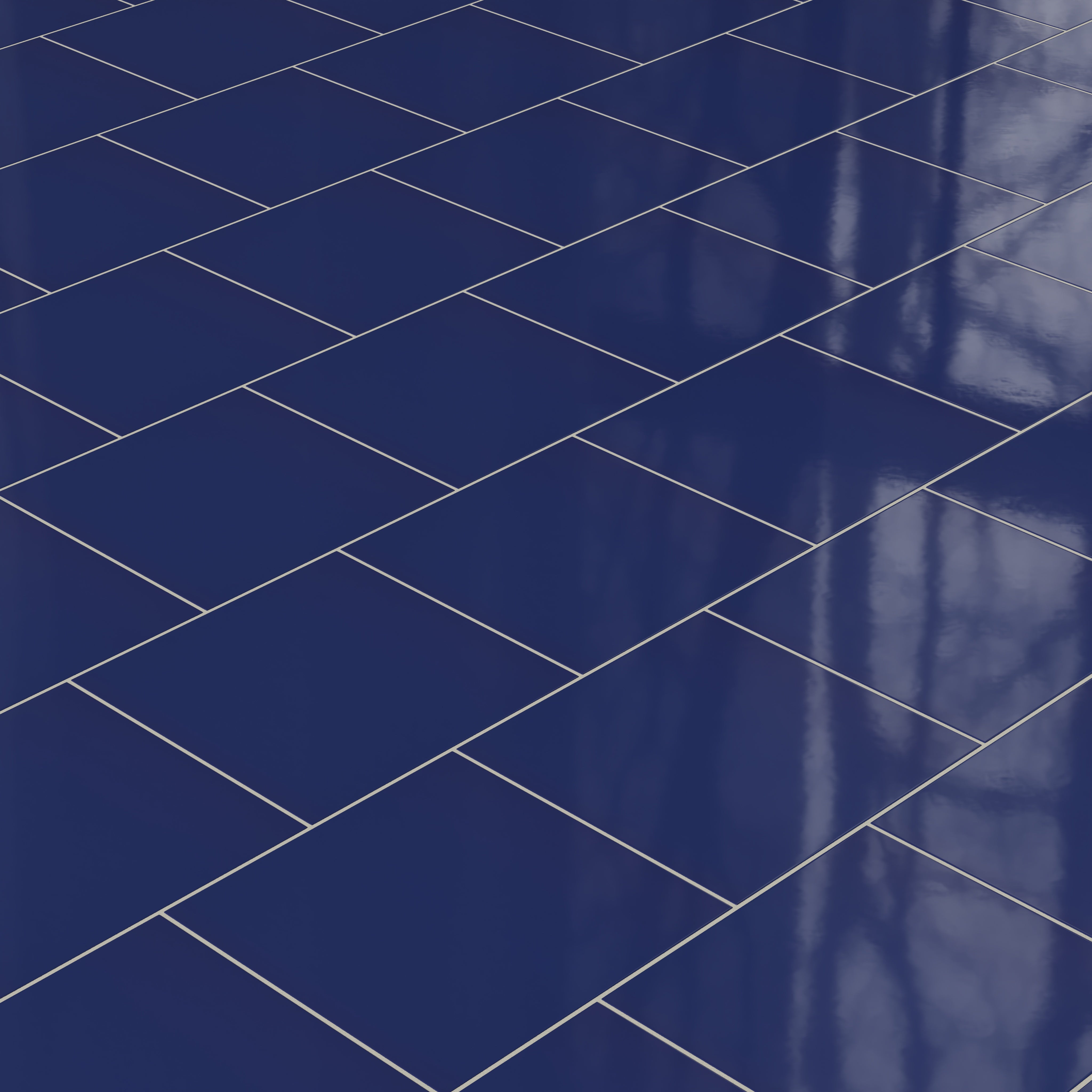 12x12 Natural Press Ceramic Tile in Ultramarine Gloss
